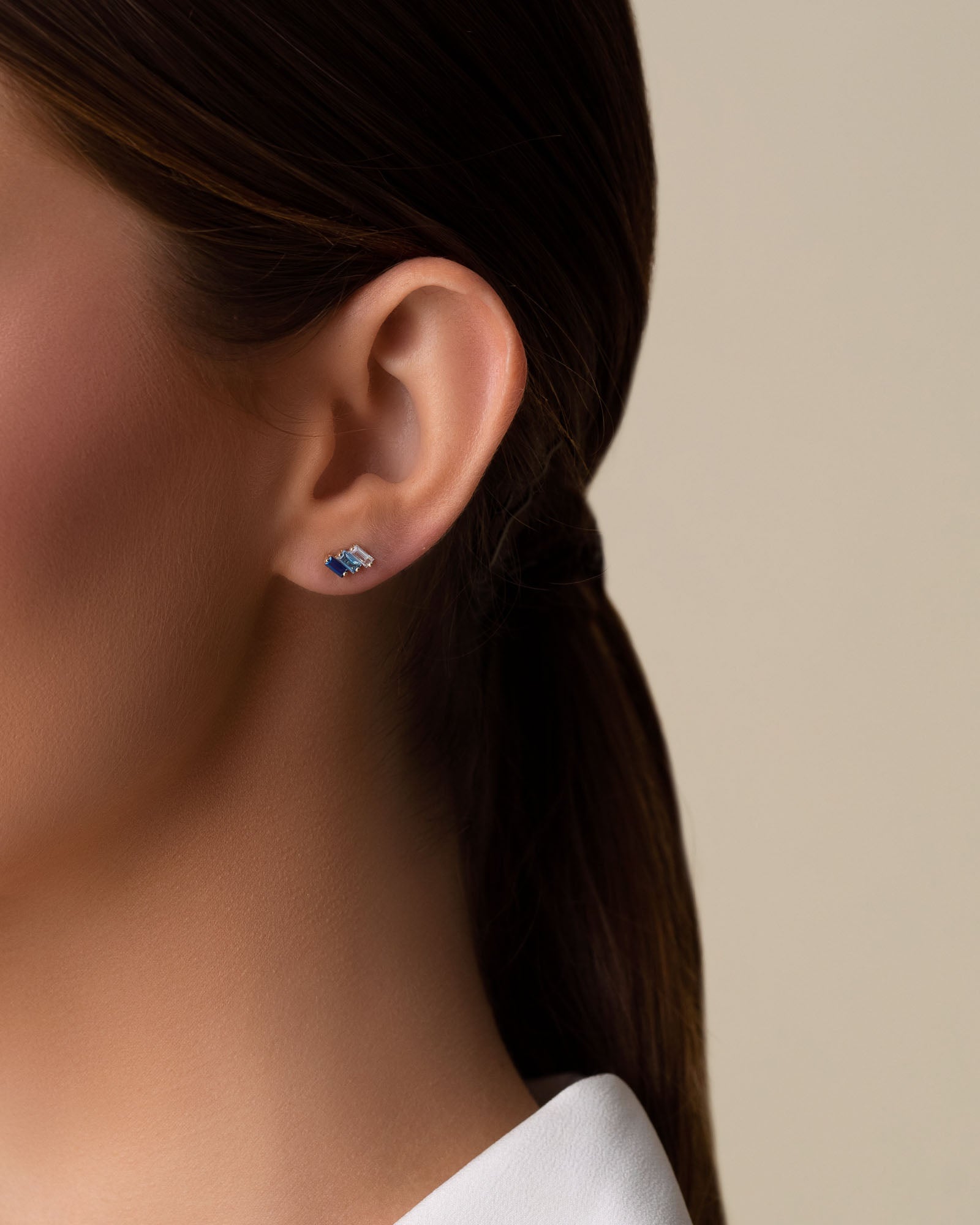 Kalan By Suzanne Kalan Amalfi Blue Mix Studs in 14k yellow goldKalan By Suzanne Kalan Amalfi Blue Ombre Studs in 14k yellow gold