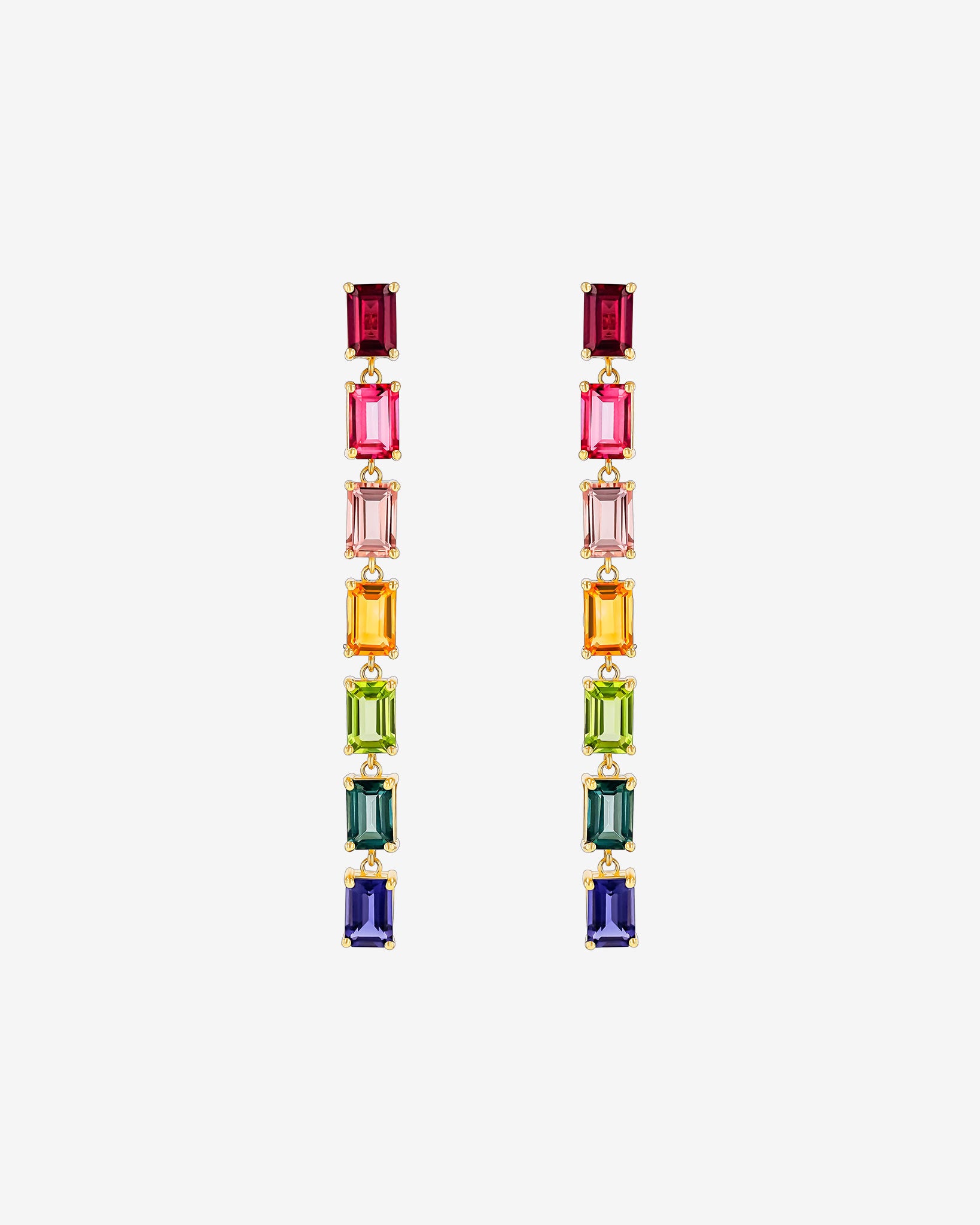 Kalan By Suzanne Kalan Amalfi Rainbow Drop Earrings in 14k yellow gold