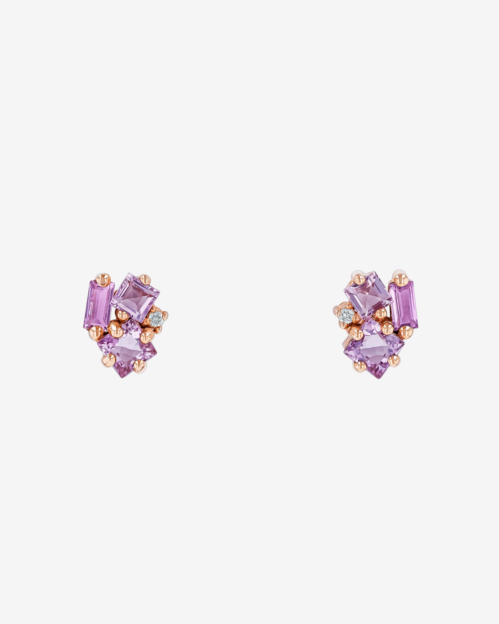Kalan By Suzanne Kalan Nadima Rose De France Cluster Studs in 14k rose gold