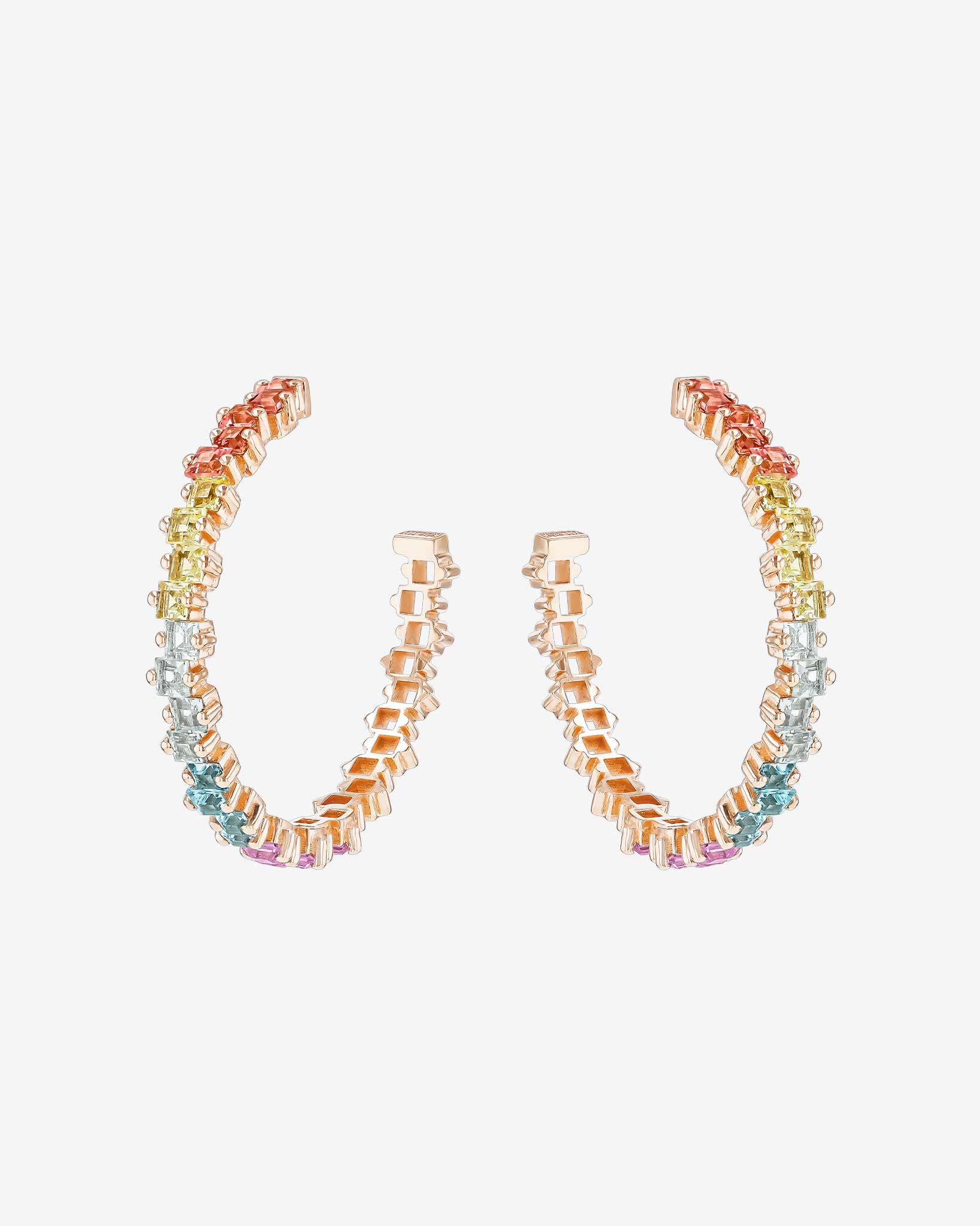 Kalan By Suzanne Kalan Cierra Pastel Milli Hoops in 14k rose gold