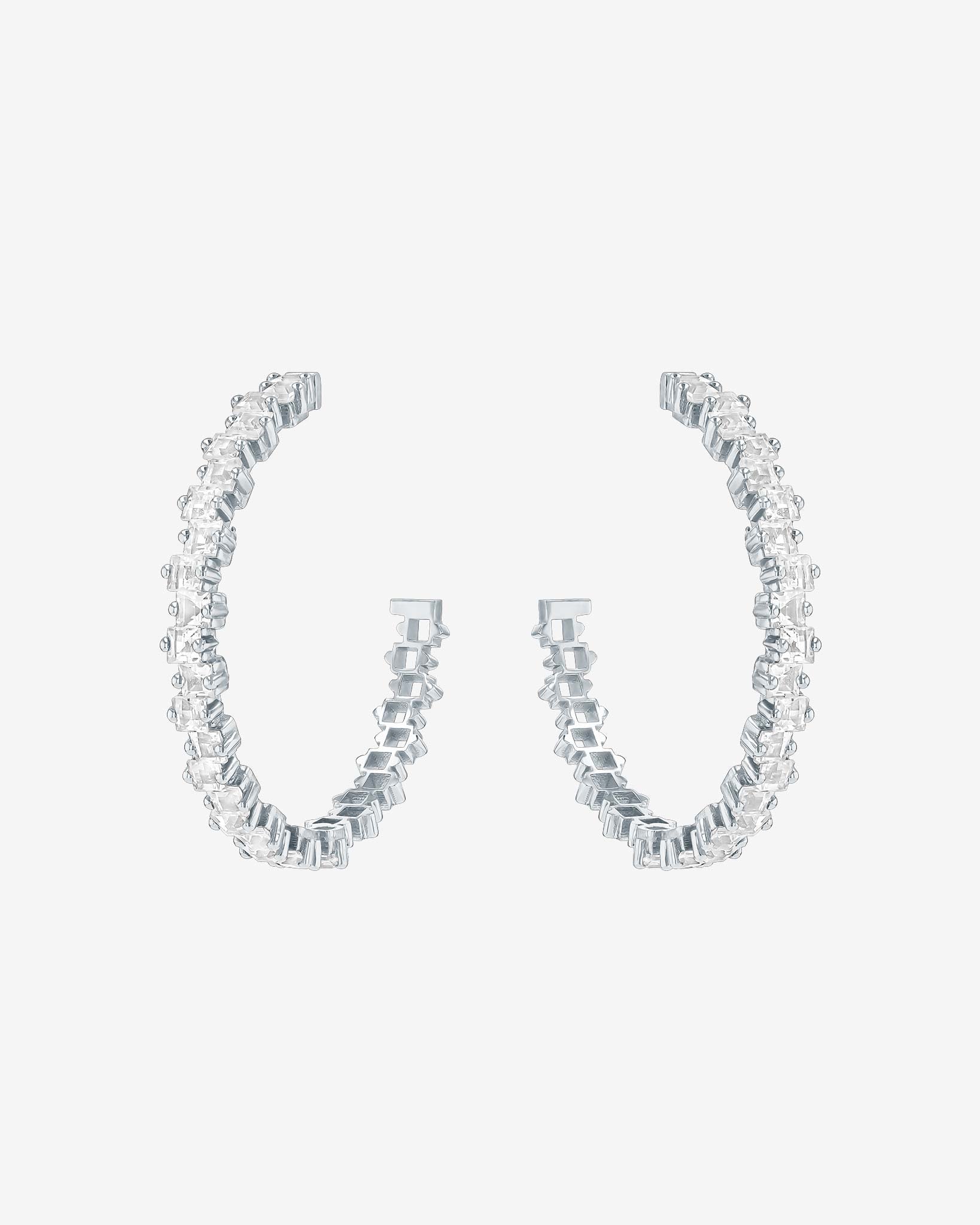 Kalan By Suzanne Kalan Cierra White Topaz Milli Hoops in 14k white gold