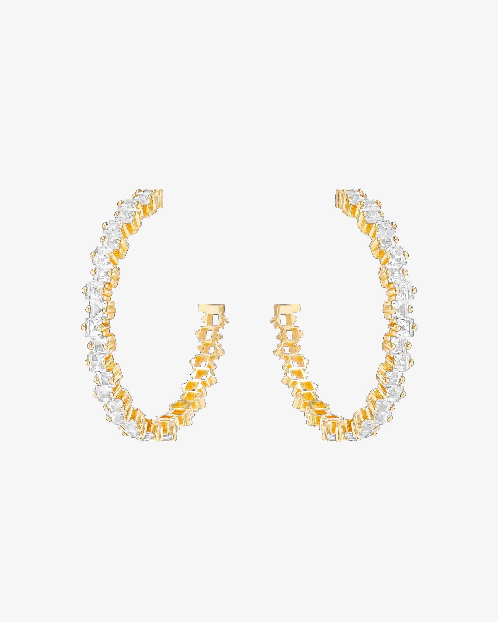 Kalan By Suzanne Kalan Cierra White Topaz Milli Hoops in 14k yellow gold