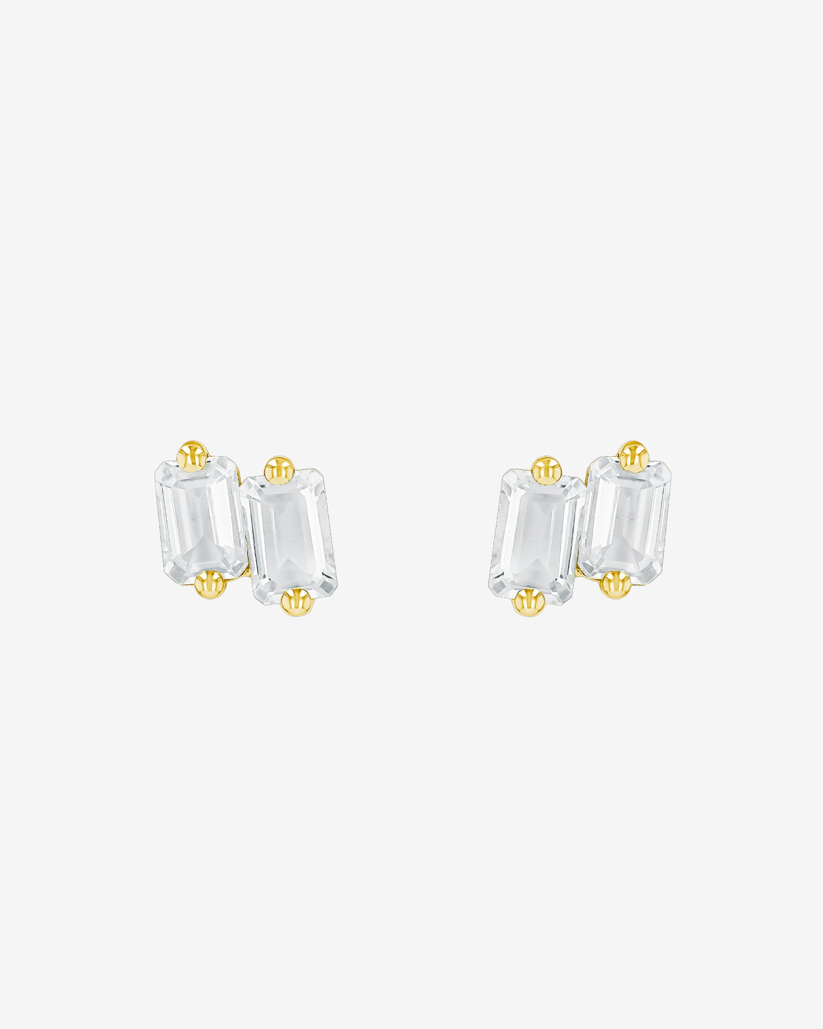 Kalan By Suzanne Kalan Ann White Topaz Studs in 14K yellow gold