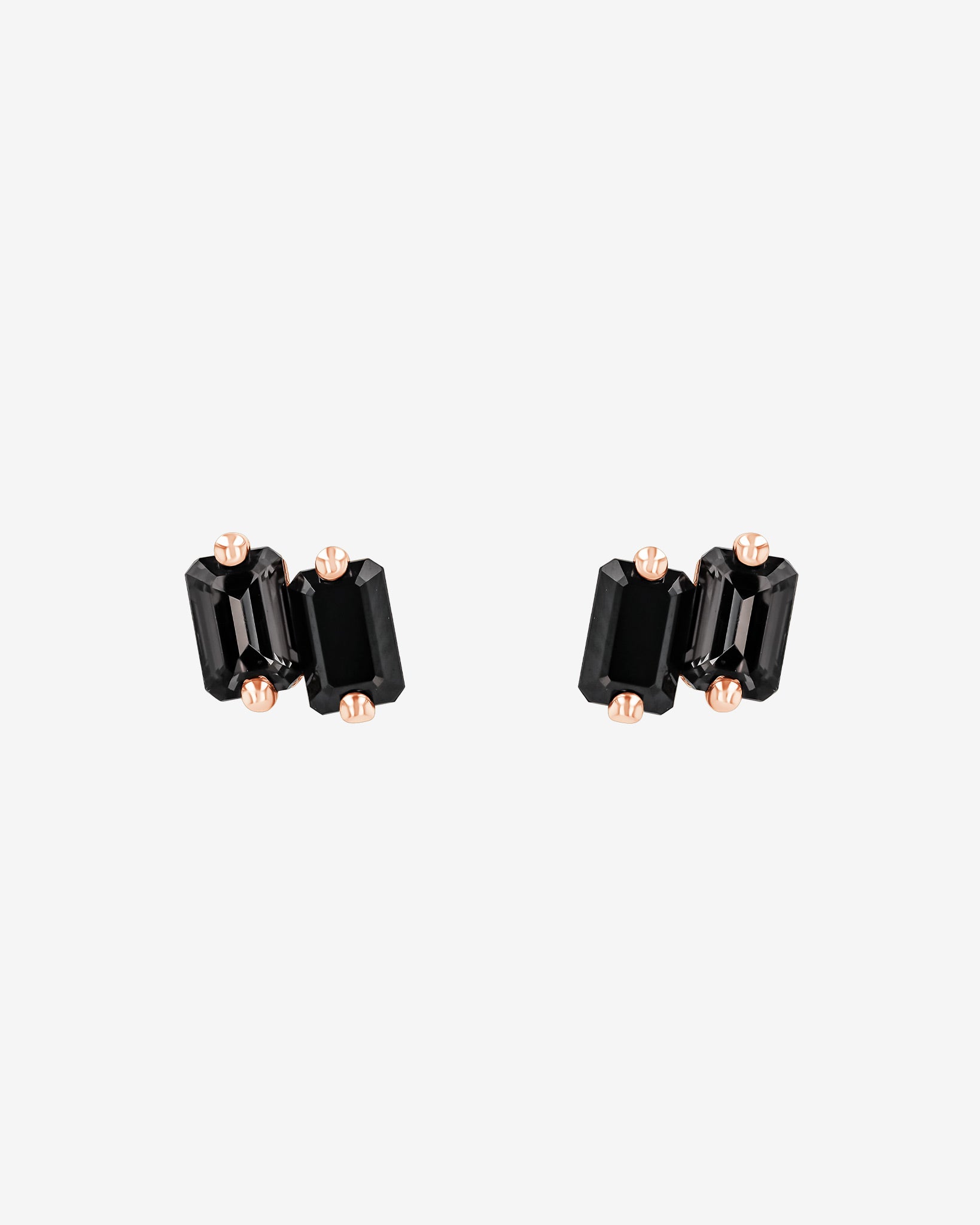 Kalan By Suzanne Kalan Ann Black Mix Studs in 14K rose gold