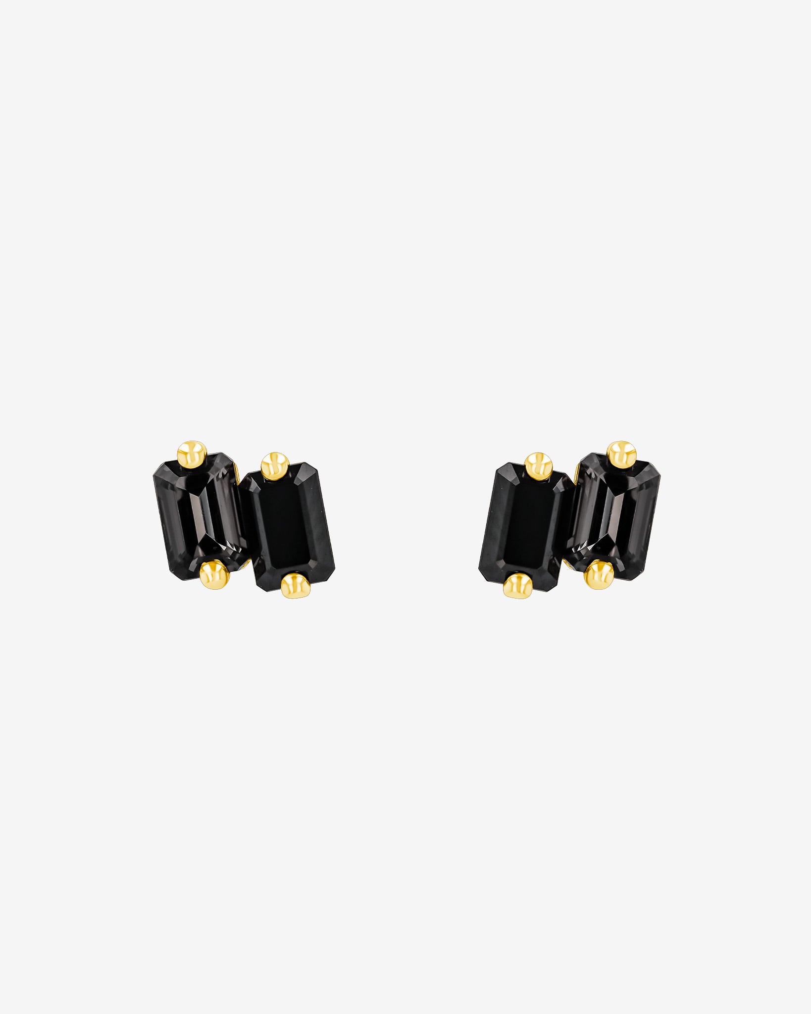 Kalan By Suzanne Kalan Ann Black Mix Studs in 14K yellow gold