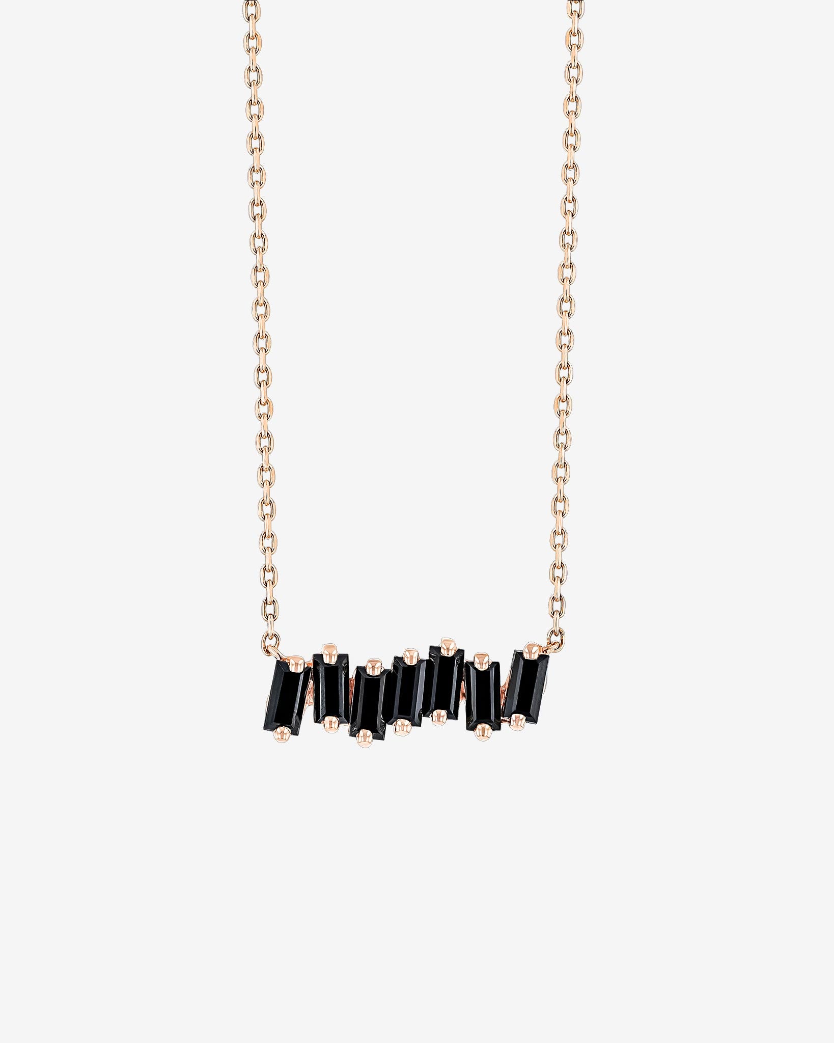 Amalfi Black Spinel Bar Pendant in 14K Gold Suzanne Kalan®