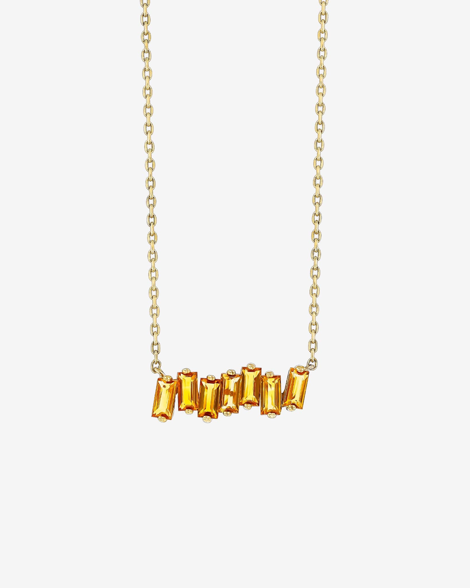 Kalan By Suzanne Kalan Amalfi Citrine Bar Pendant in 14k yellow gold