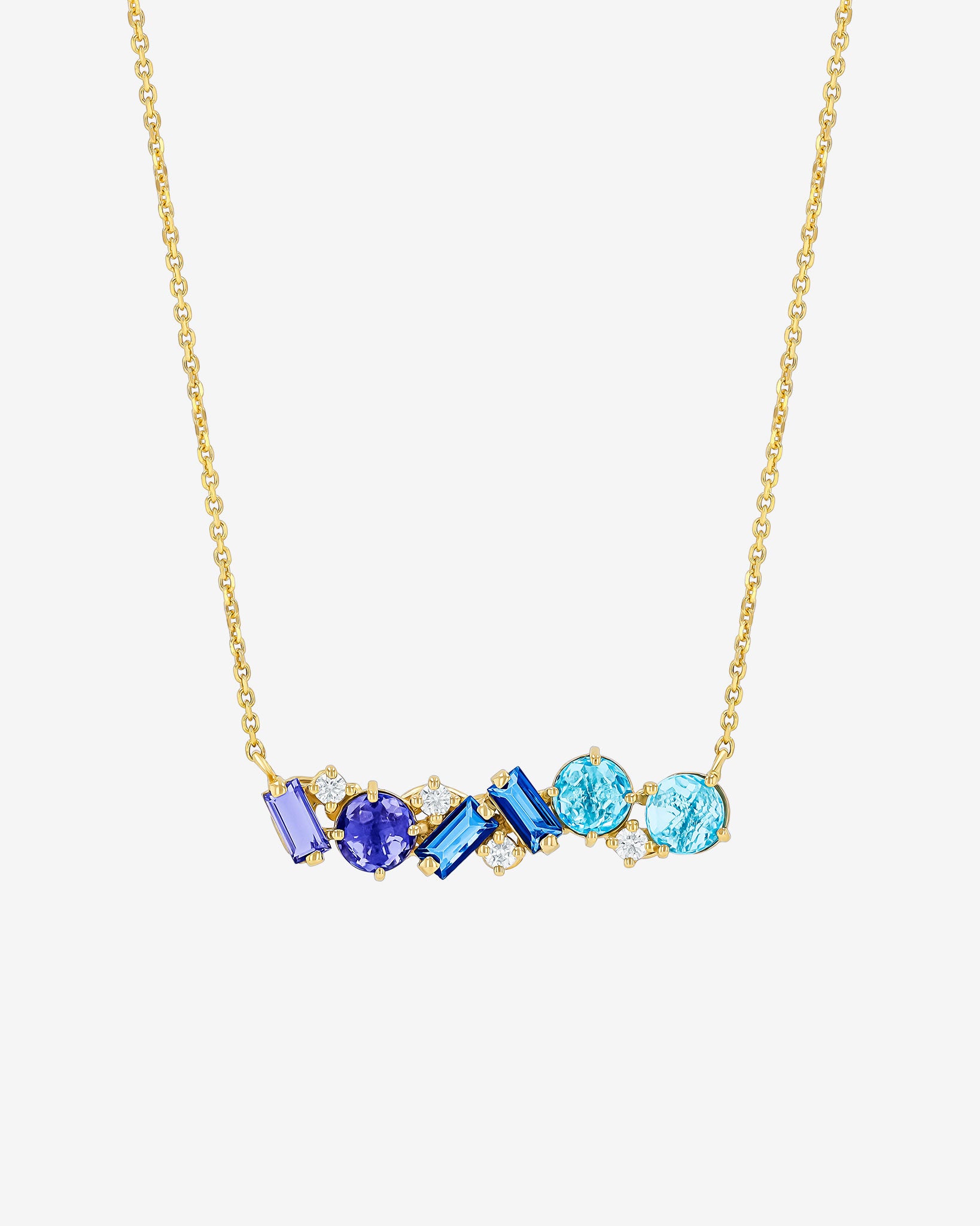 Kalan By Suzanne Kalan Amalfi Blend Dark Blue Ombre Pendant in 14k yellow gold