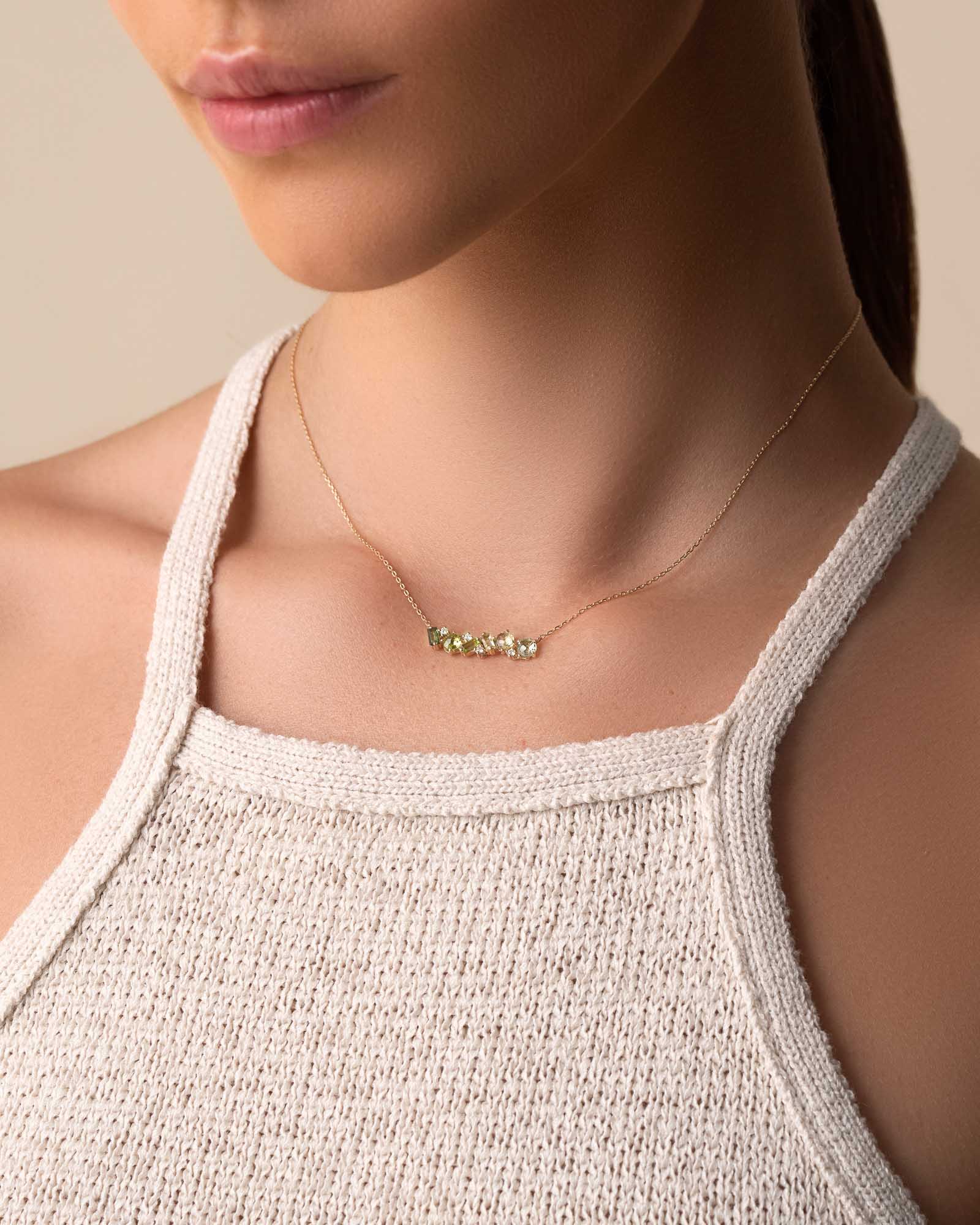 Kalan By Suzanne Kalan Amalfi Blend Green Ombre Pendant in 14k yellow gold