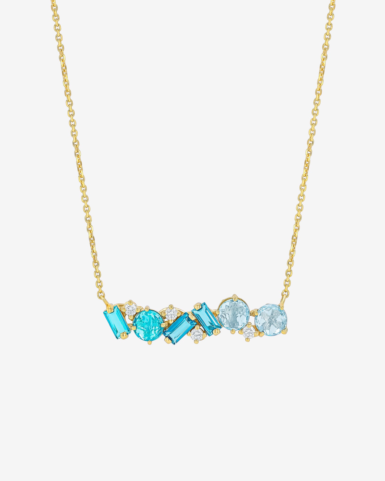 Kalan By Suzanne Kalan Amalfi Blend Light Blue Ombre Pendant in 14k yellow gold