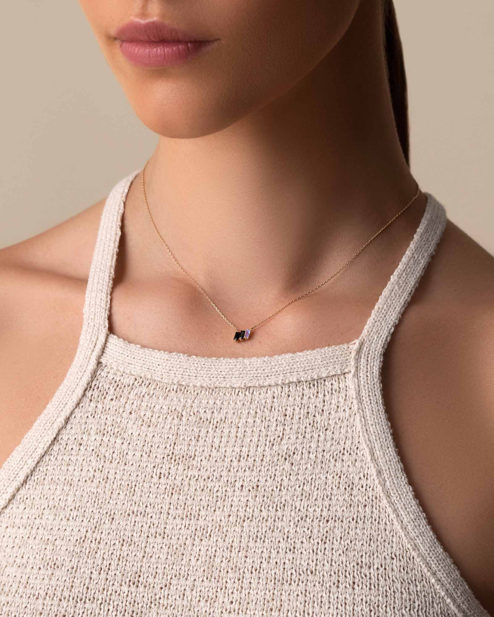 Kalan By Suzanne Kalan Amalfi Black Ombre Mini Pendant in 14k yellow gold