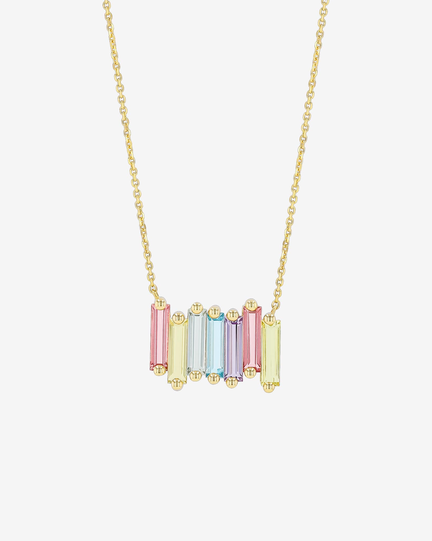 Kalan By Suzanne Kalan Amalfi Pastel Stacker Pendant in 14k yellow gold
