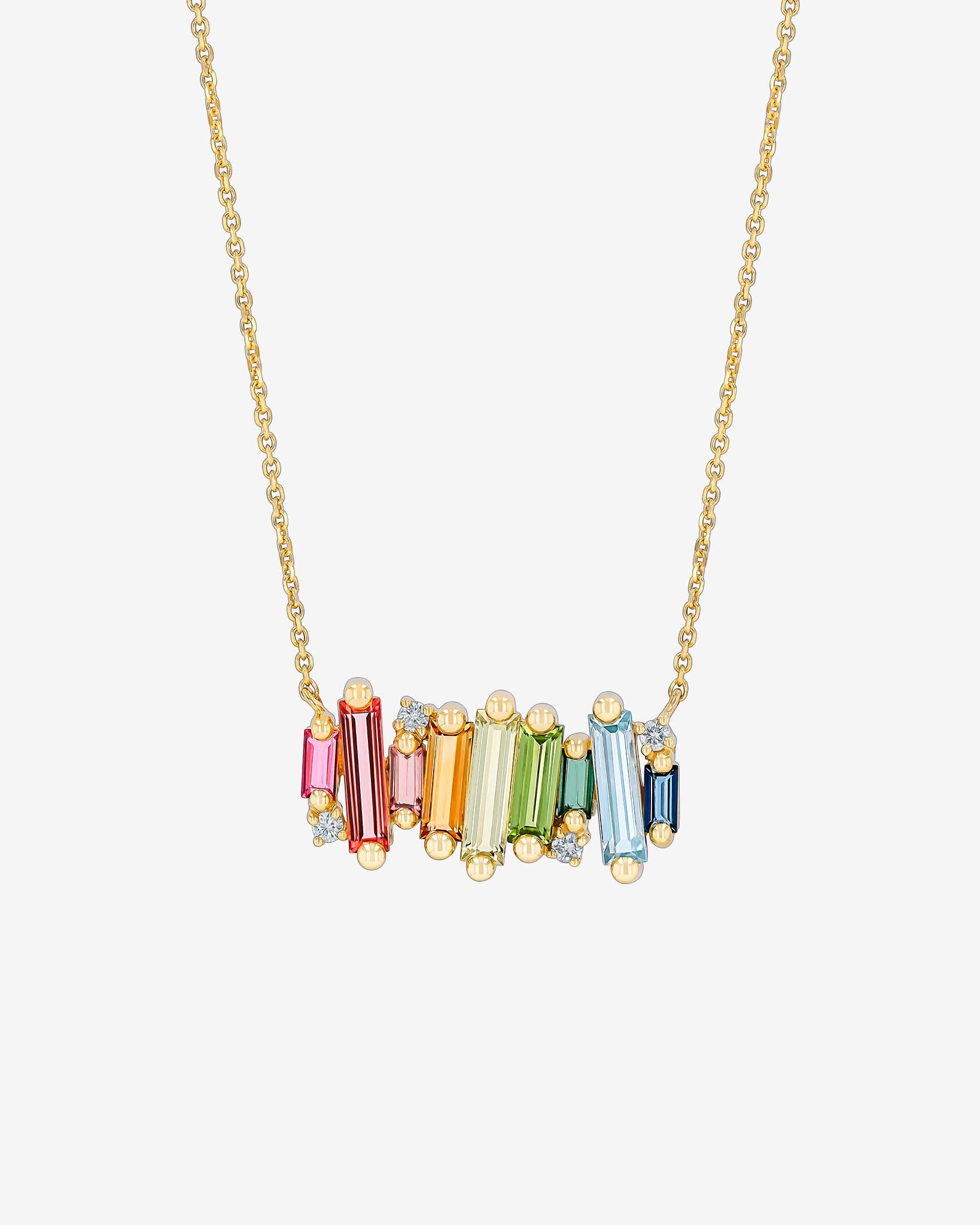 Kalan By Suzanne Kalan Amalfi Burst Rainbow Stacker Pendant in 14k yellow gold