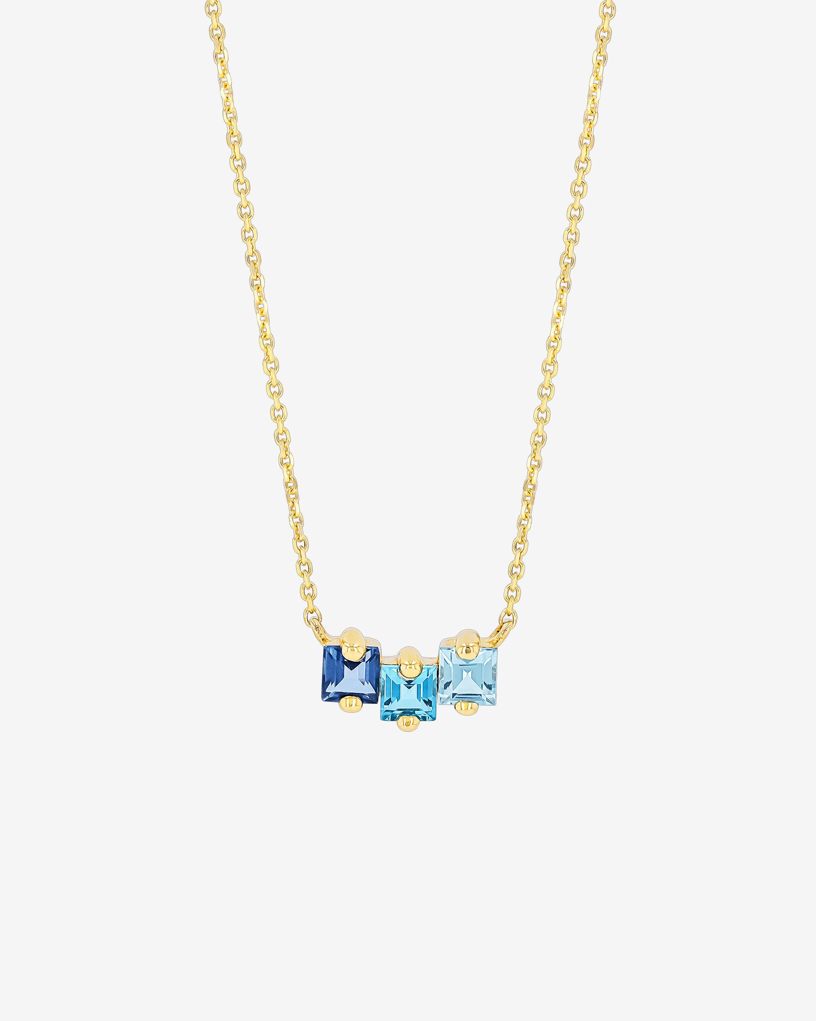 Kalan By Suzanne Kalan Cierra Blue Mini Bar Pendant in 14k yellow gold