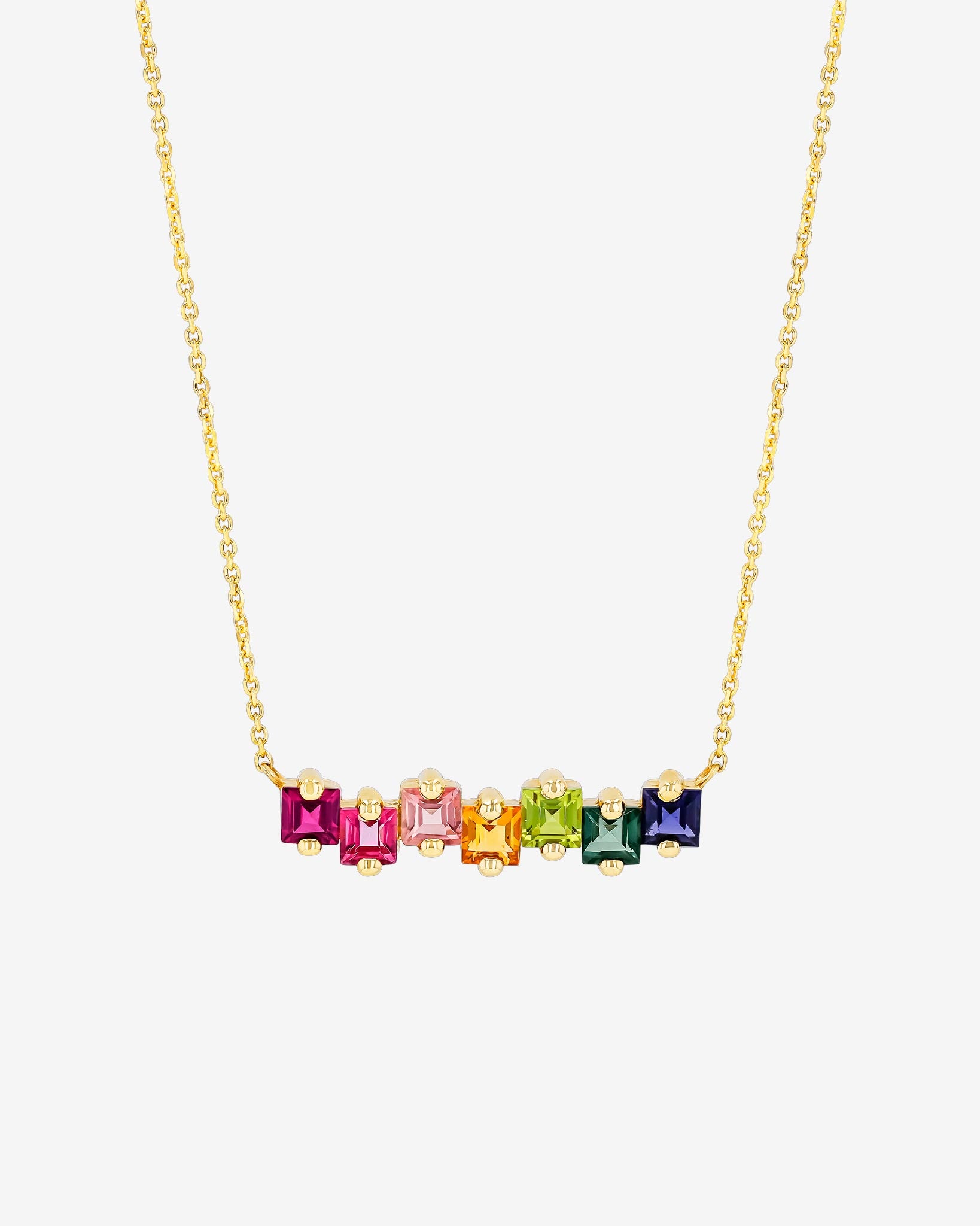 Kalan By Suzanne Kalan Cierra Rainbow Bar Pendant in 14k yellow gold