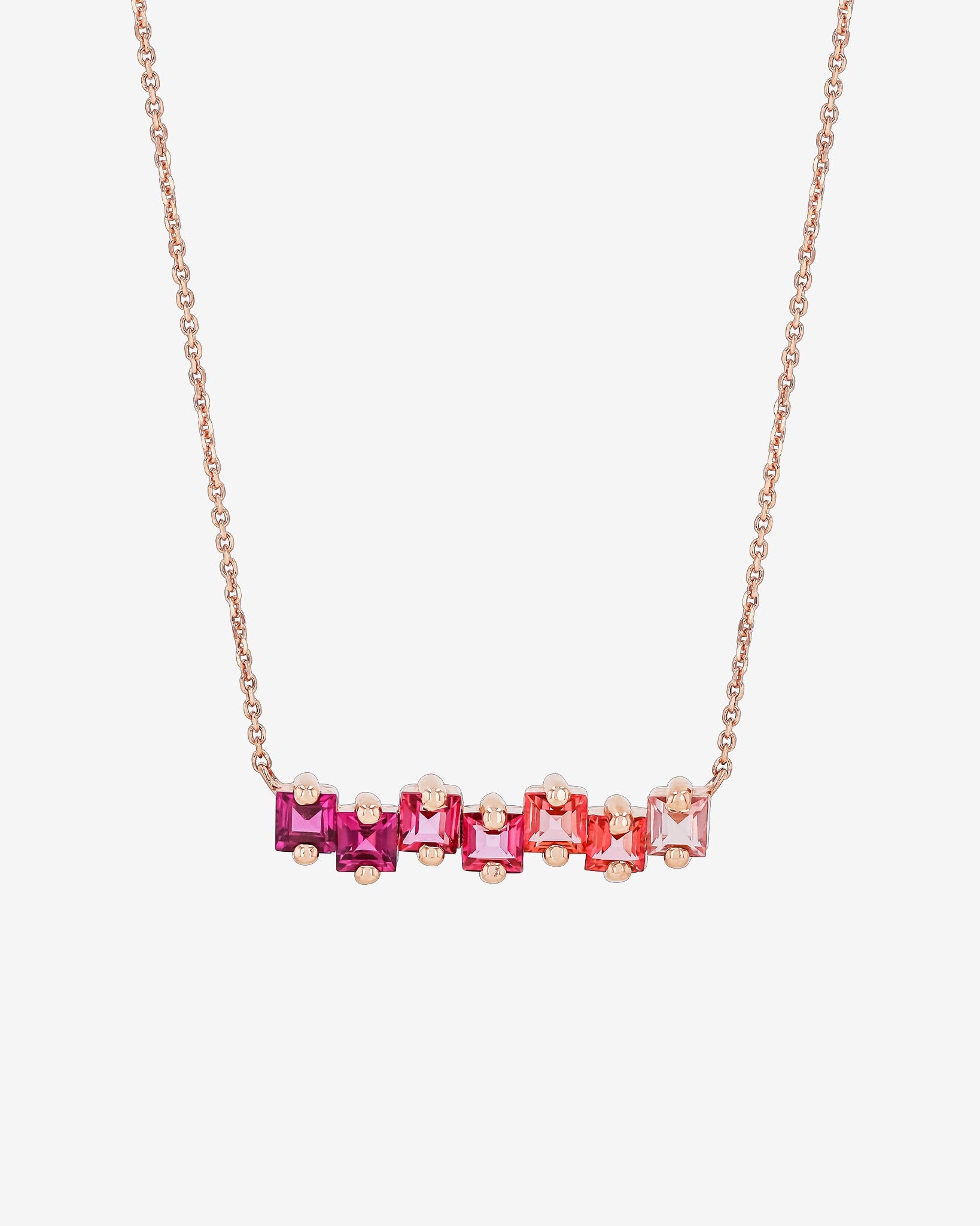 Kalan By Suzanne Kalan Cierra Red Ombre Bar Pendant in 14k rose gold