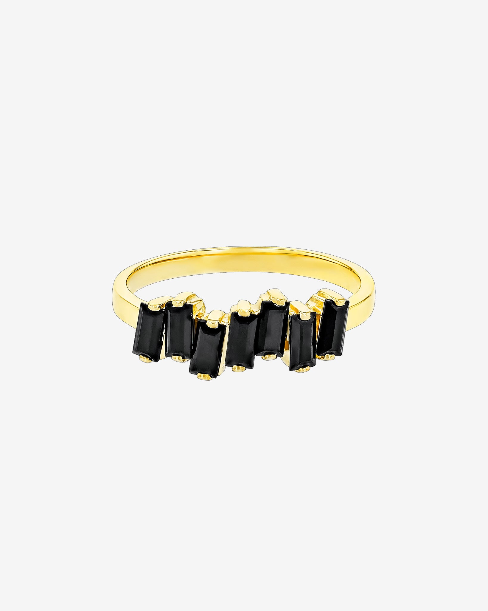Kalan By Suzanne Kalan Amalfi Black Spinel Amalfi Half Band in 14k yellow gold