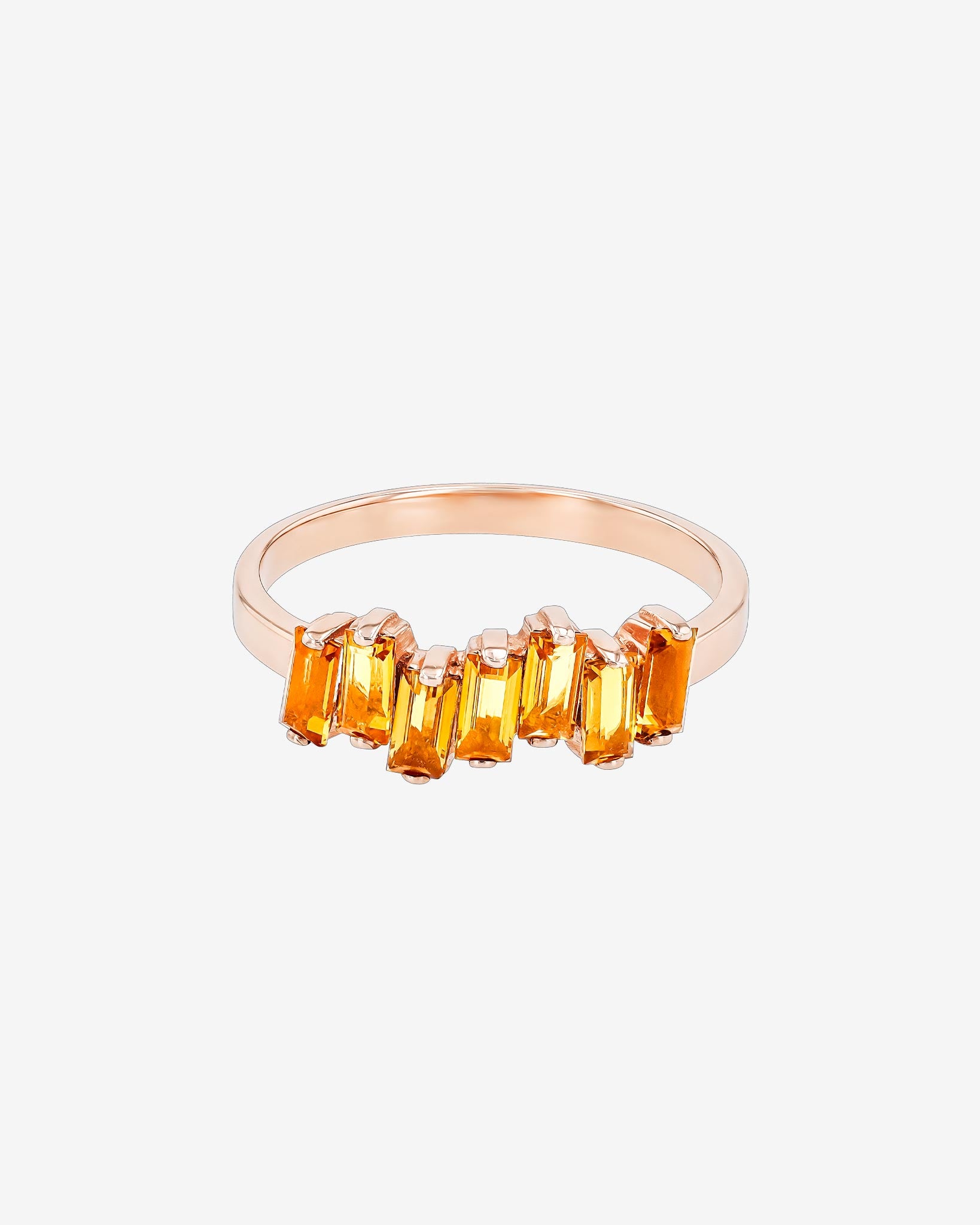 Kalan By Suzanne Kalan Amalfi Citrine Half Band in 14k rose gold