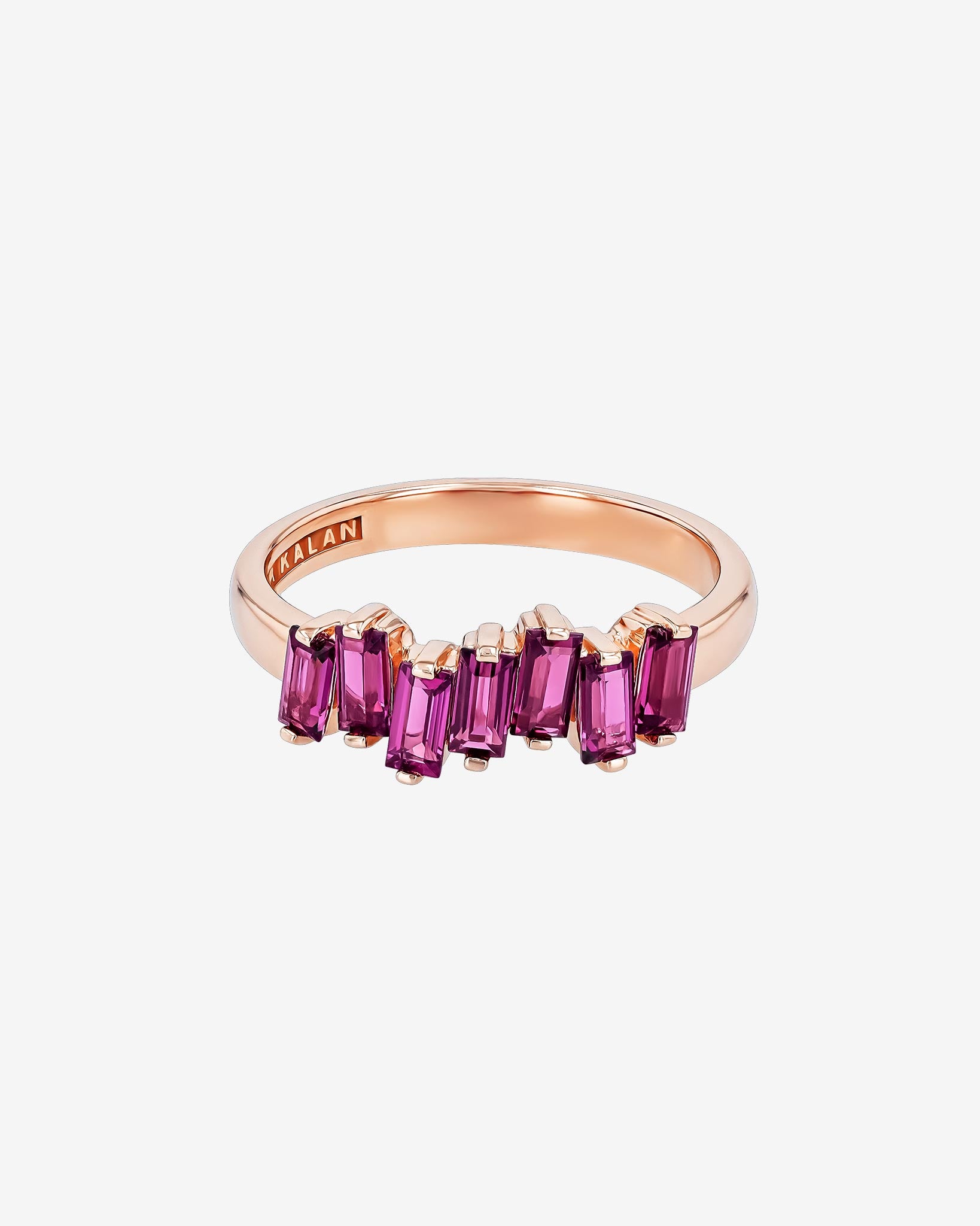 Kalan By Suzanne Kalan Amalfi Rhodolite Half Band in 14k rose gold