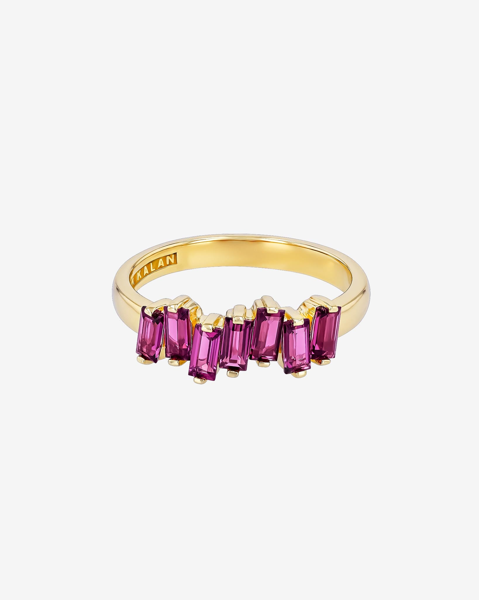 Kalan By Suzanne Kalan Amalfi Rhodolite Half Band in 14k yellow gold