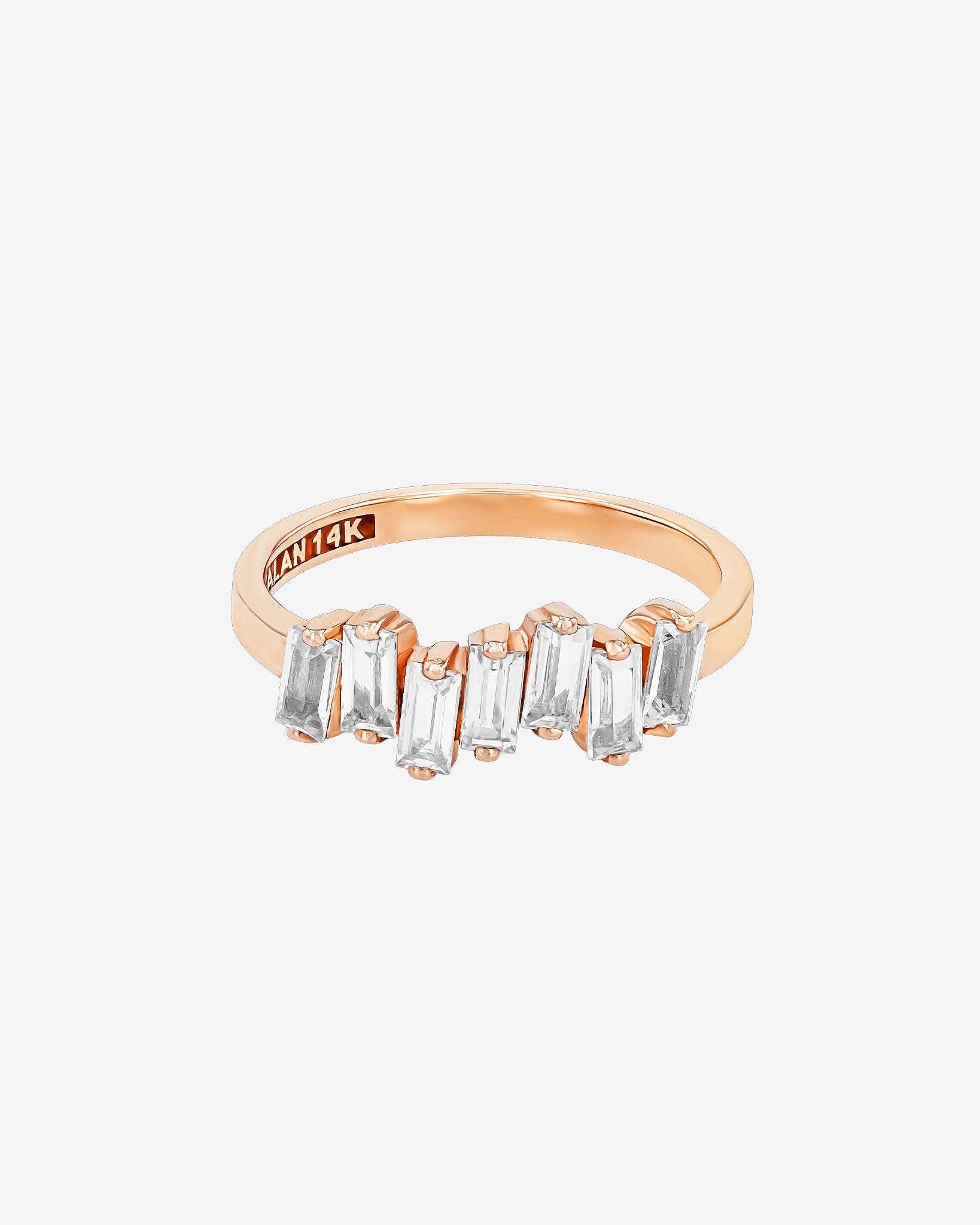 Kalan By Suzanne Kalan Amalfi White Topaz Half Band in 14k rose gold