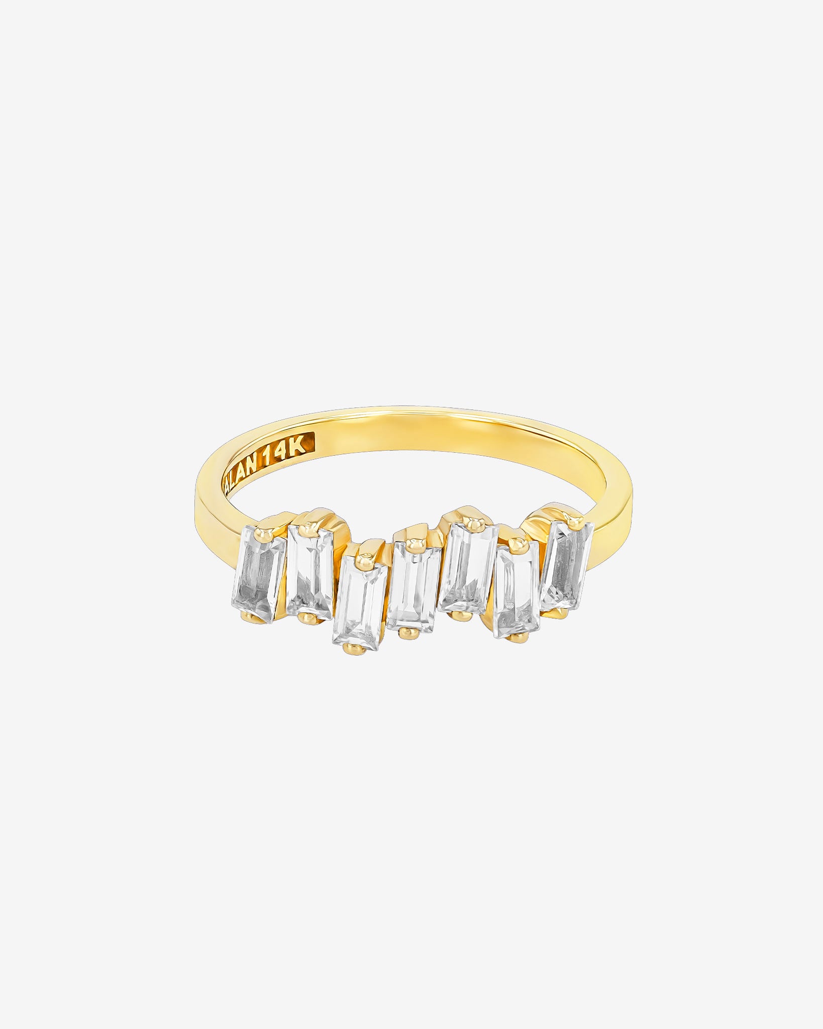 Kalan By Suzanne Kalan Amalfi White Topaz Half Band in 14k yellow gold