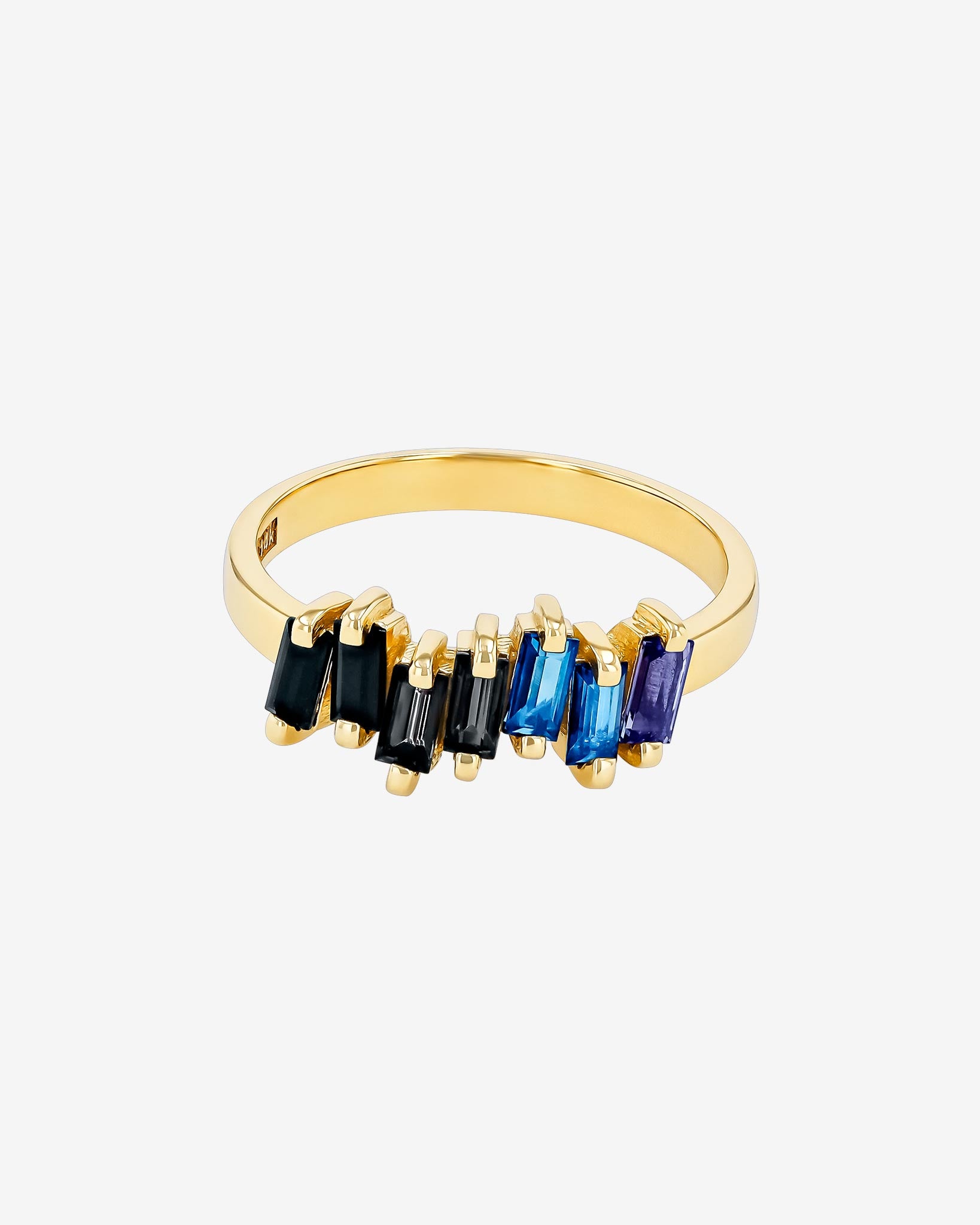 Kalan By Suzanne Kalan Amalfi Dark Blue Ombre Half Band in 14k yellow gold