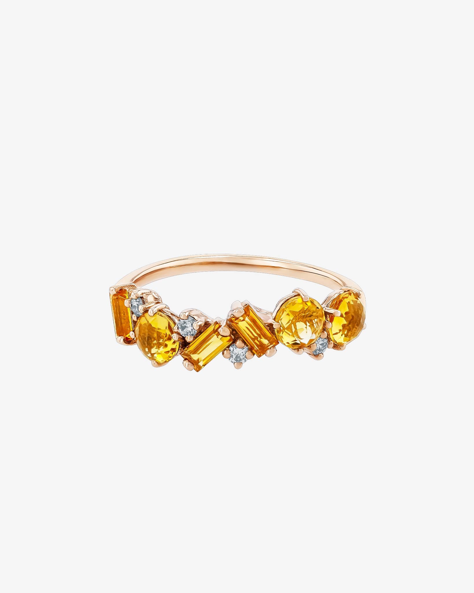 Kalan By Suzanne Kalan Amalfi Blend Citrine Half Band in 14k rose gold