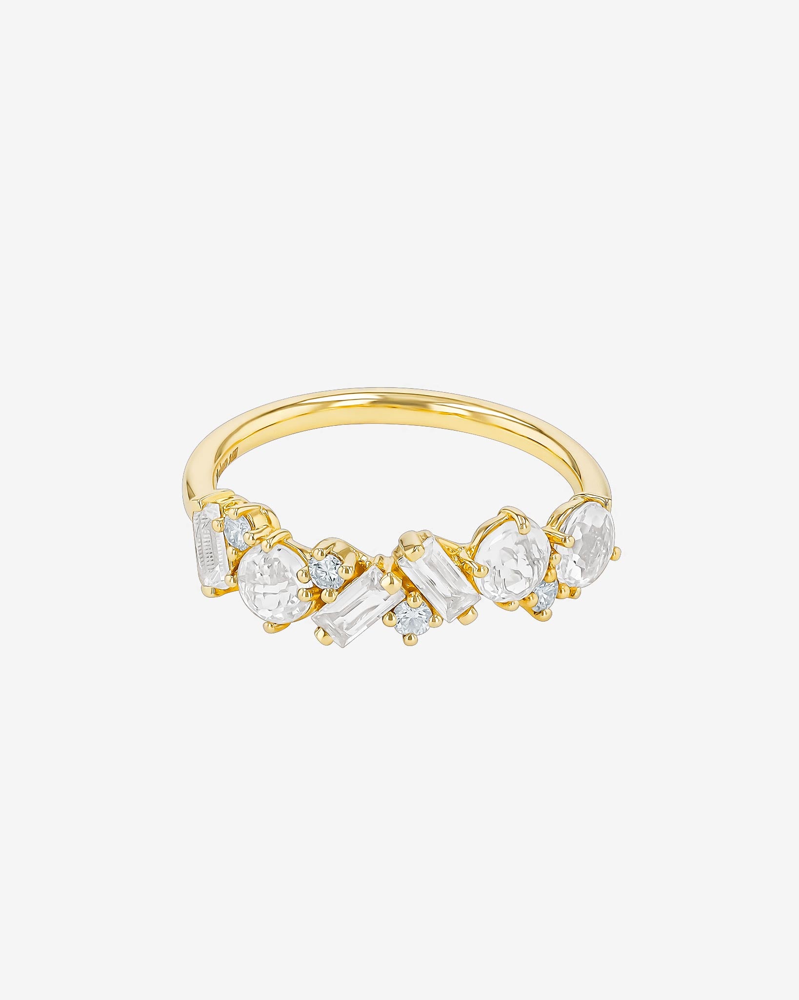 Kalan By Suzanne Kalan Amalfi Blend White Topaz Half Band in 14k yellow gold