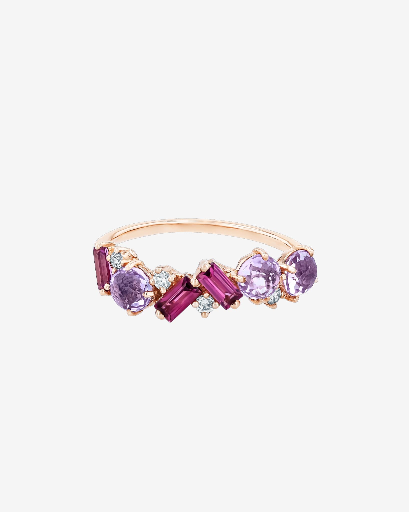 Kalan By Suzanne Kalan Amalfi Blend Purple Mix Half Band in 14k rose gold