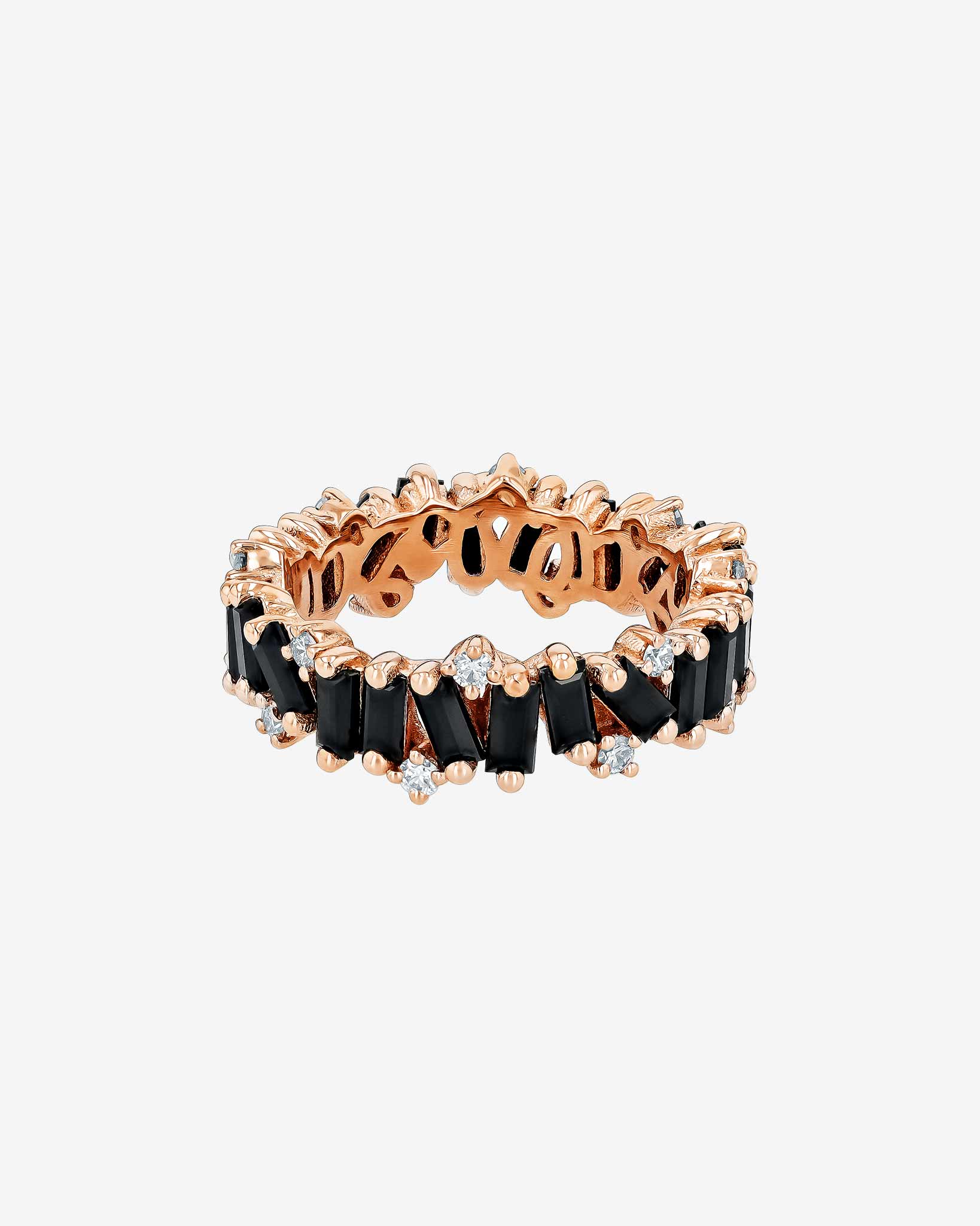 Kalan By Suzanne Kalan Amalfi Burst Black Spinel Eternity Band in 14k rose gold