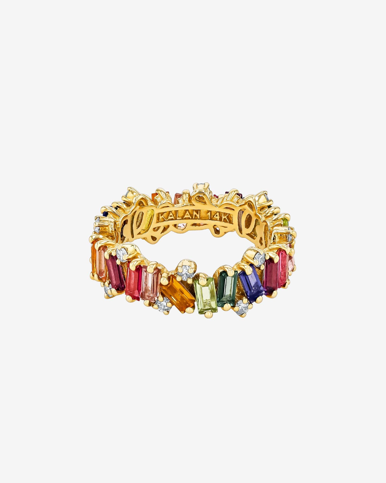 Kalan By Suzanne Kalan Amalfi Burst Rainbow Eternity Band in 14k yellow gold