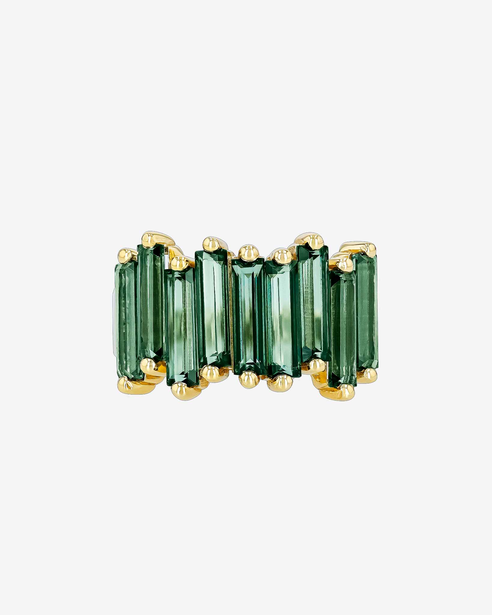 Kalan By Suzanne Kalan Amalfi Green Envy Topaz Stacker Half Band in 14k yellow gold