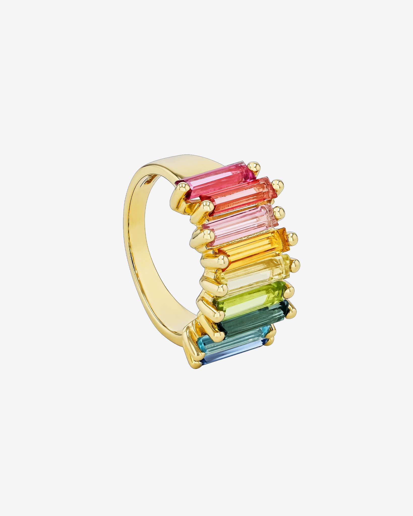 Kalan By Suzanne Kalan Amalfi Rainbow Stacker Half Band in 14k yellow gold