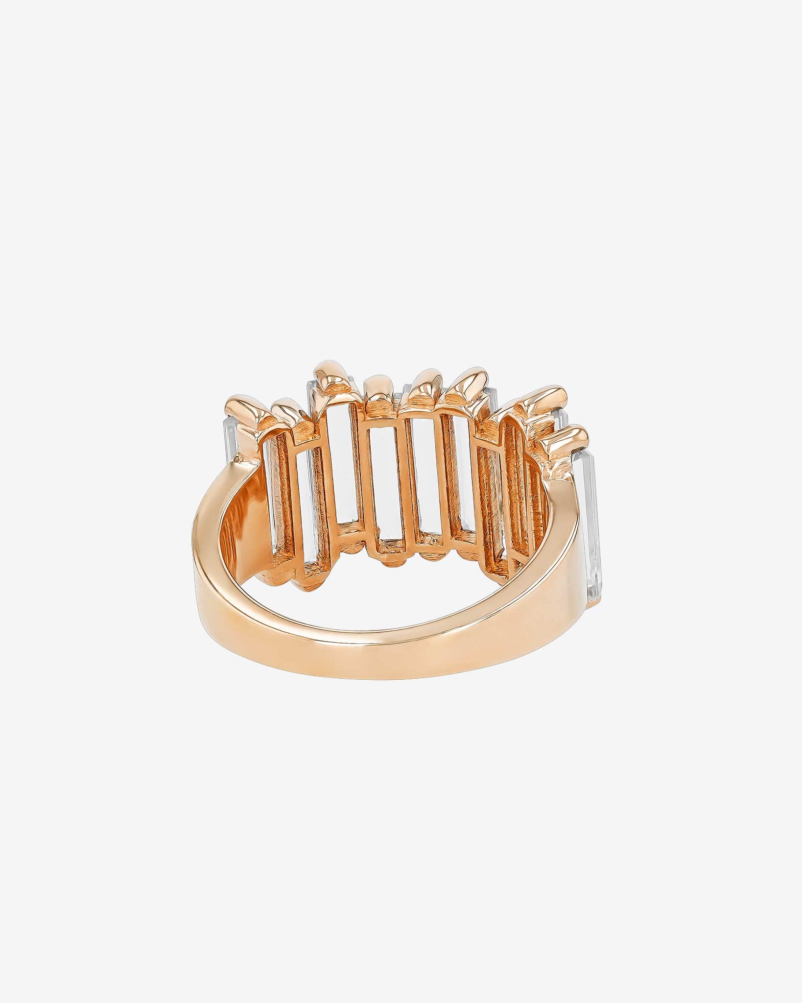 Kalan By Suzanne Kalan Amalfi White Topaz Stacker Half Band in 14k rose gold