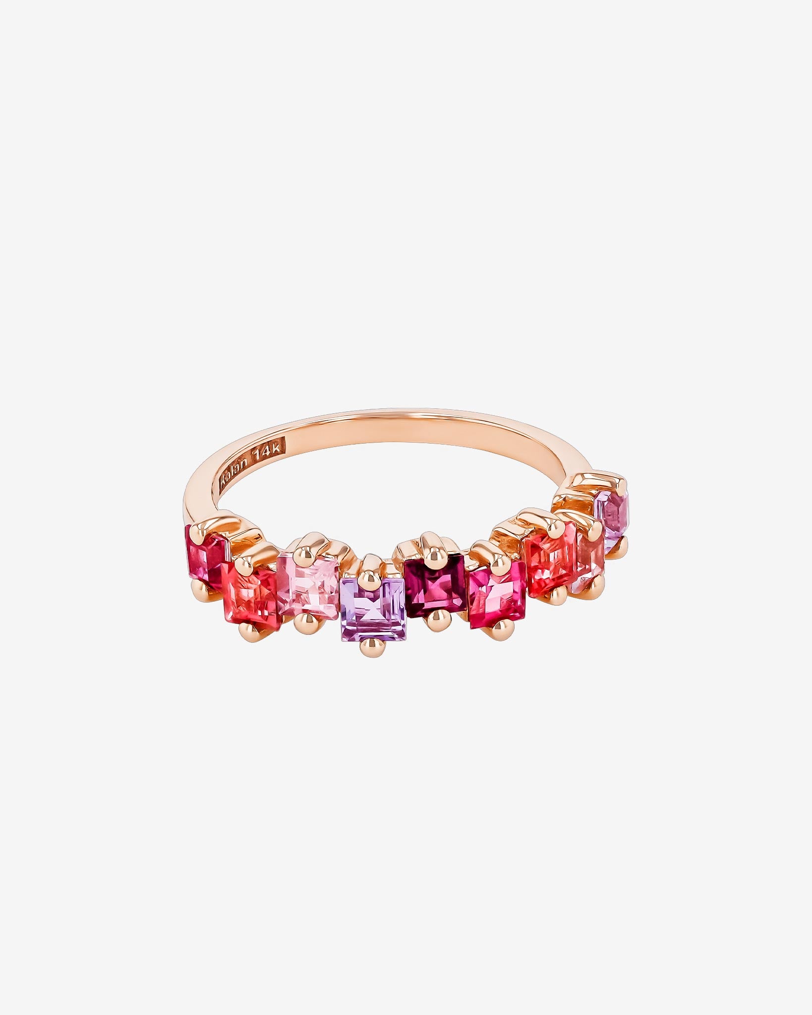 Kalan By Suzanne Kalan Cierra Red Mix Half Band in 14k rose gold