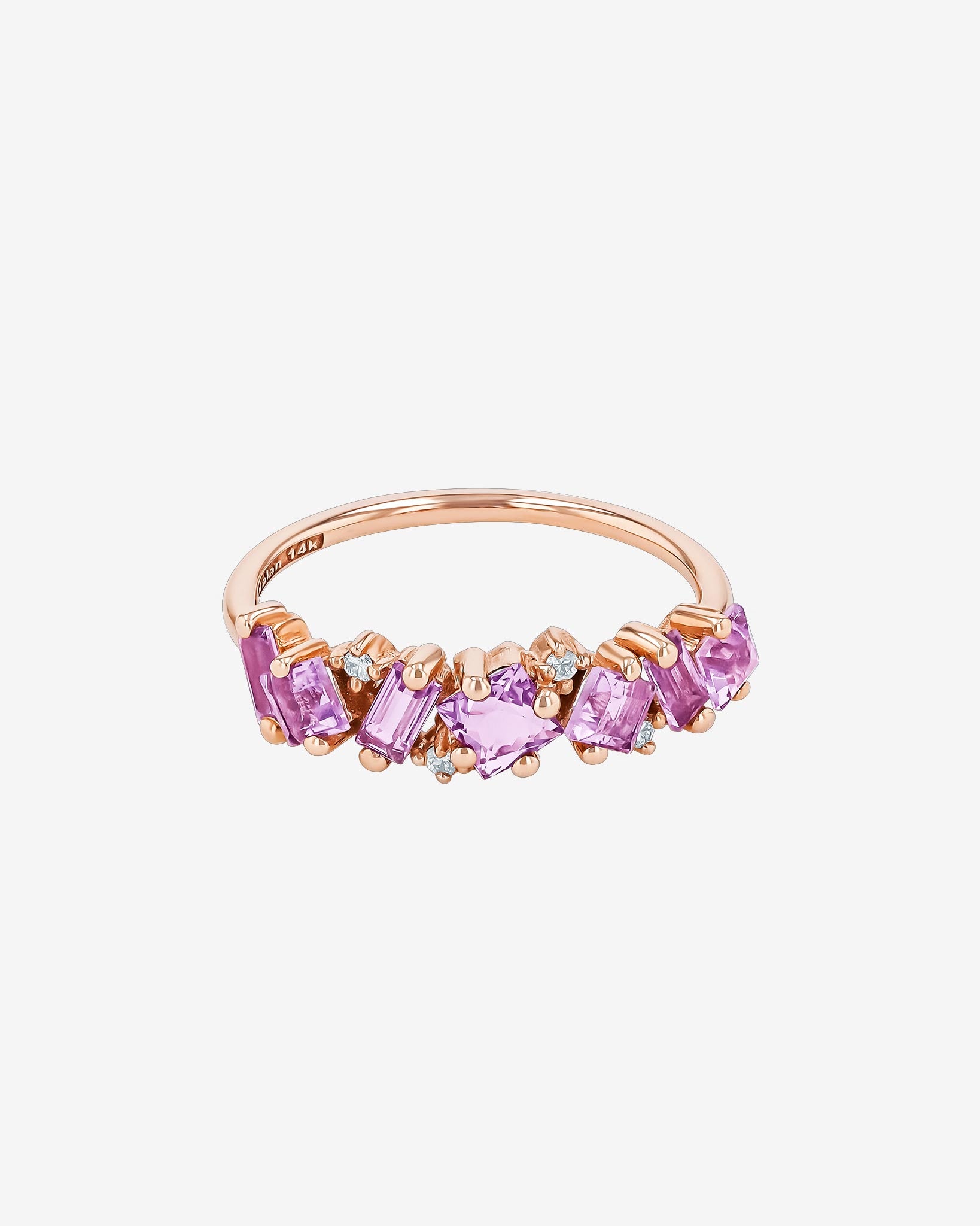 Kalan By Suzanne Kalan Nadima Rose De France Half Band in 14k rose gold