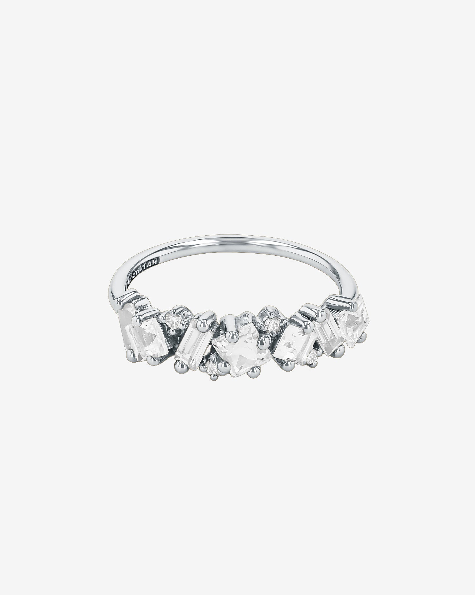 Kalan By Suzanne Kalan Nadima White Topaz Half Band in 14k white gold
