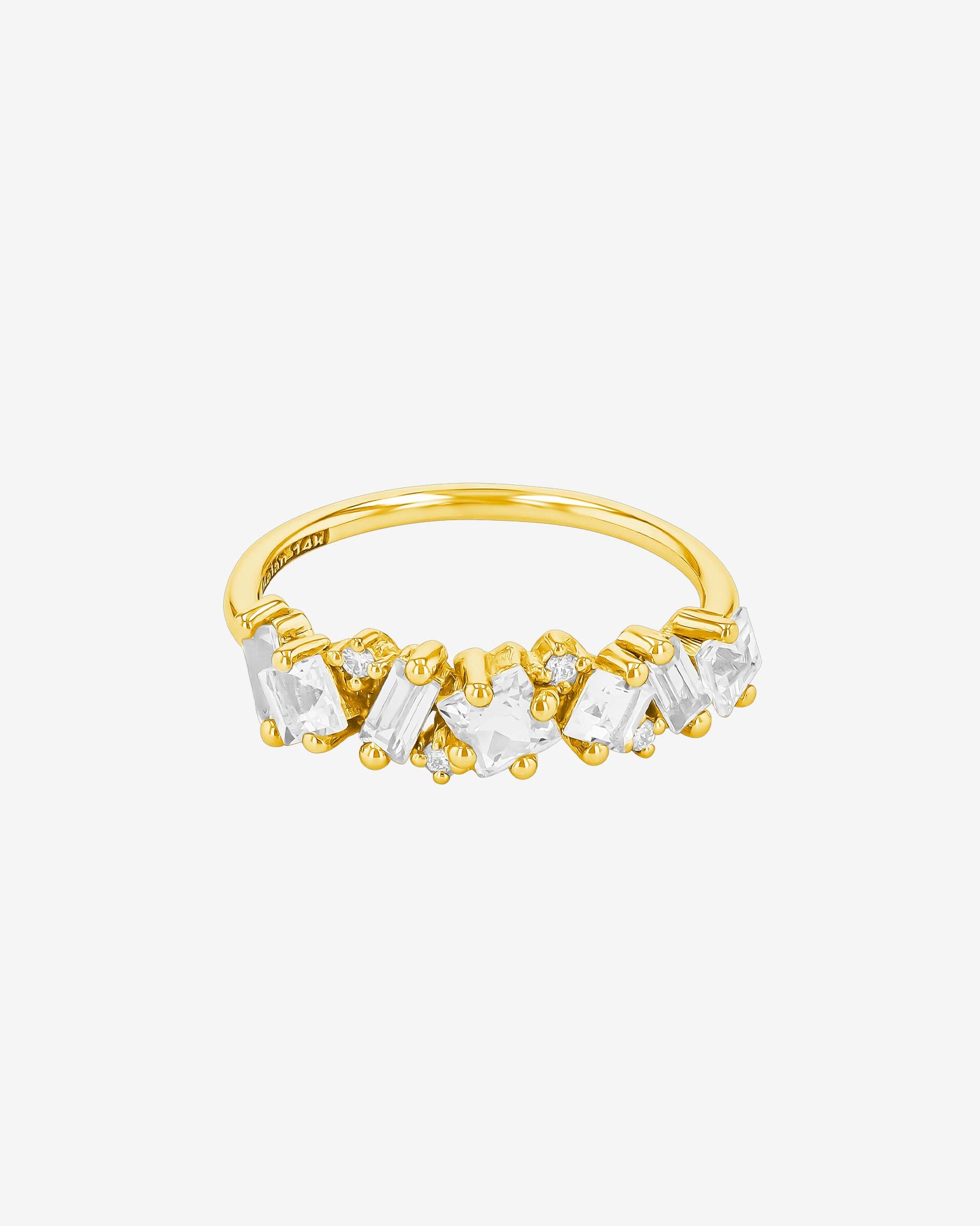 Kalan By Suzanne Kalan Nadima White Topaz Half Band in 14k yellow gold