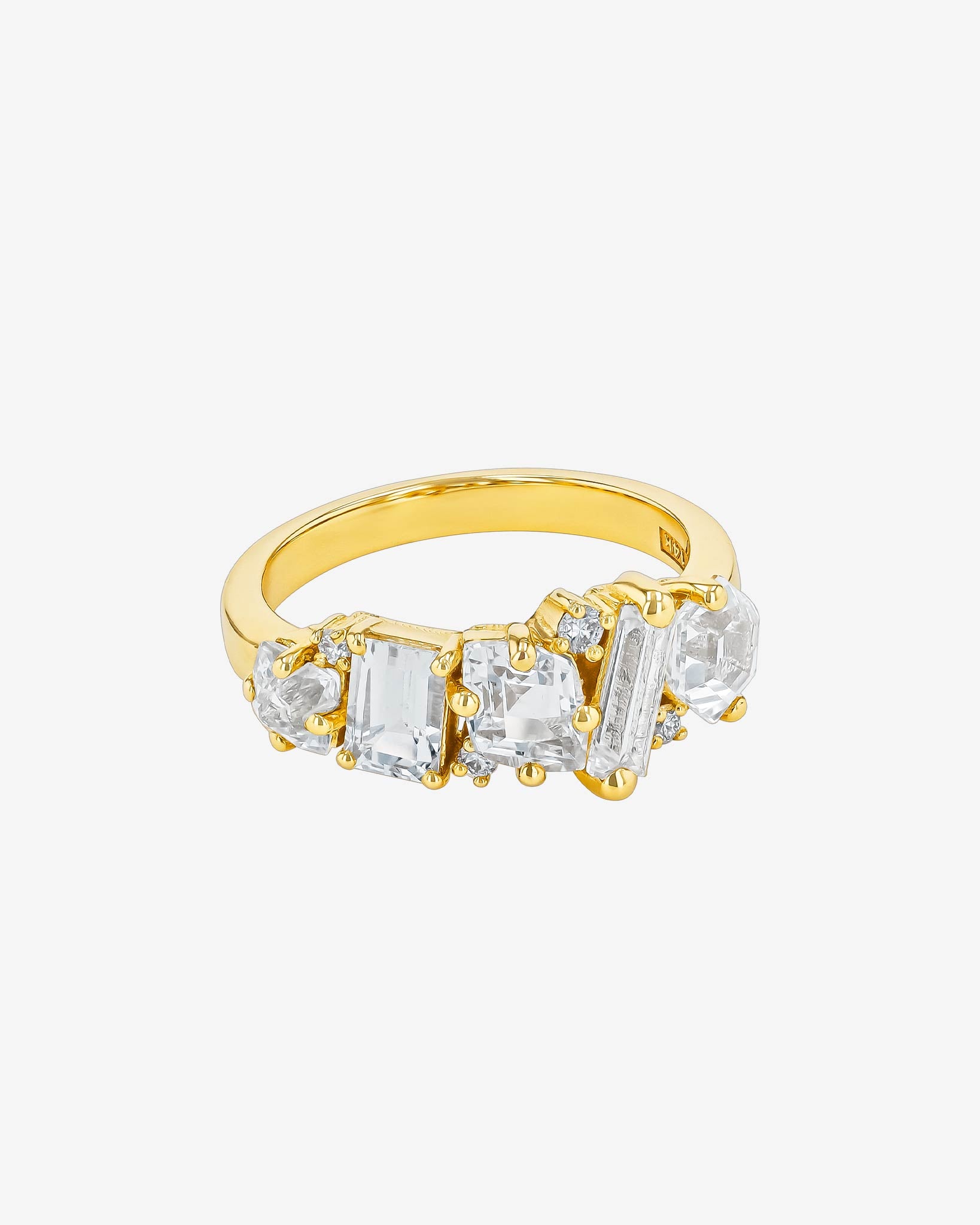 Kalan By Suzanne Kalan Nadima Blend White Topaz Ring in 14k yellow gold