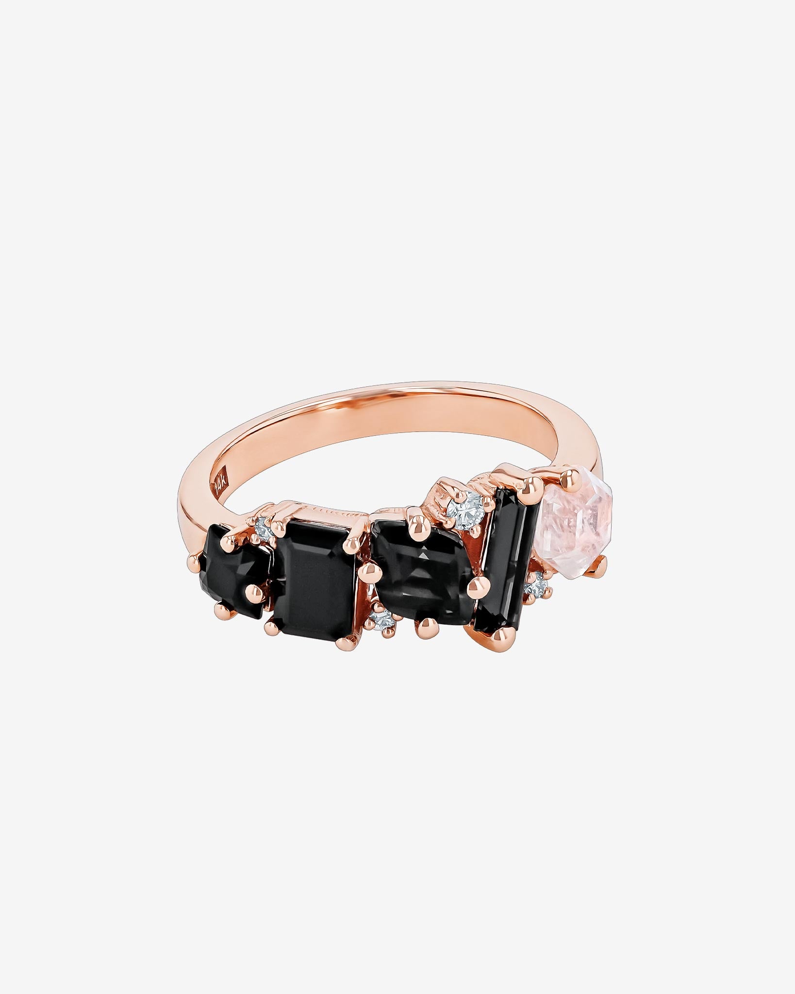 Kalan By Suzanne Kalan Nadima Blend Black Ombre Ring in 14k rose gold