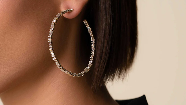 baguette diamond earring 