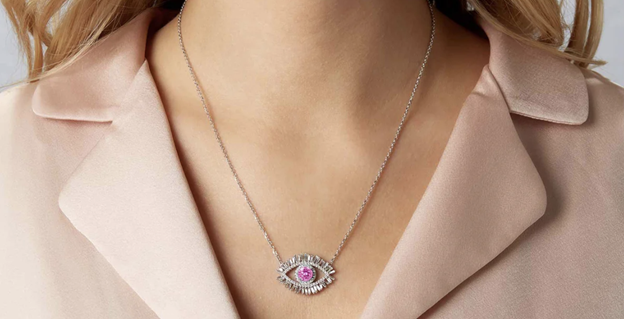 Pink Sapphire Necklace 