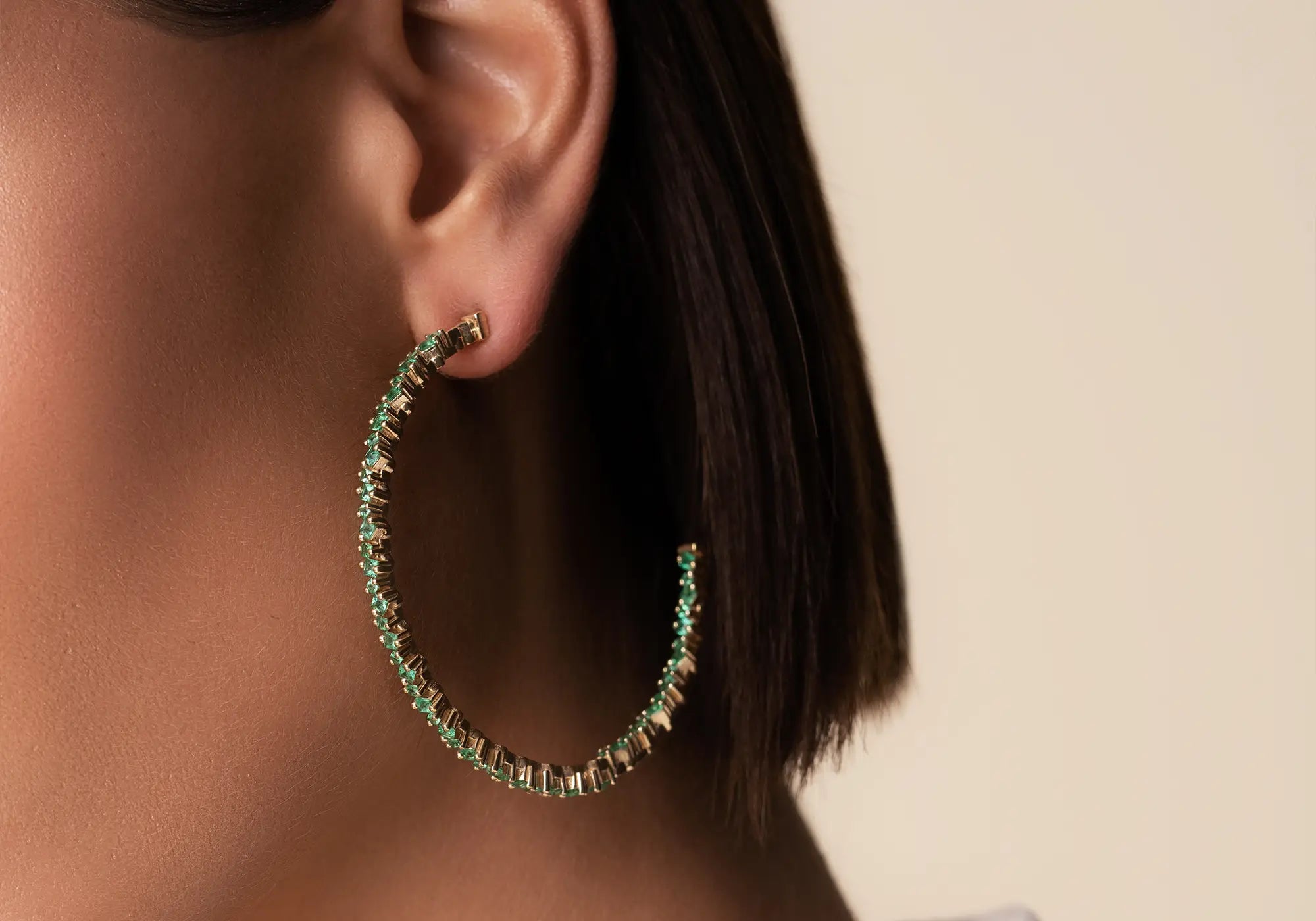 18k gold hoops