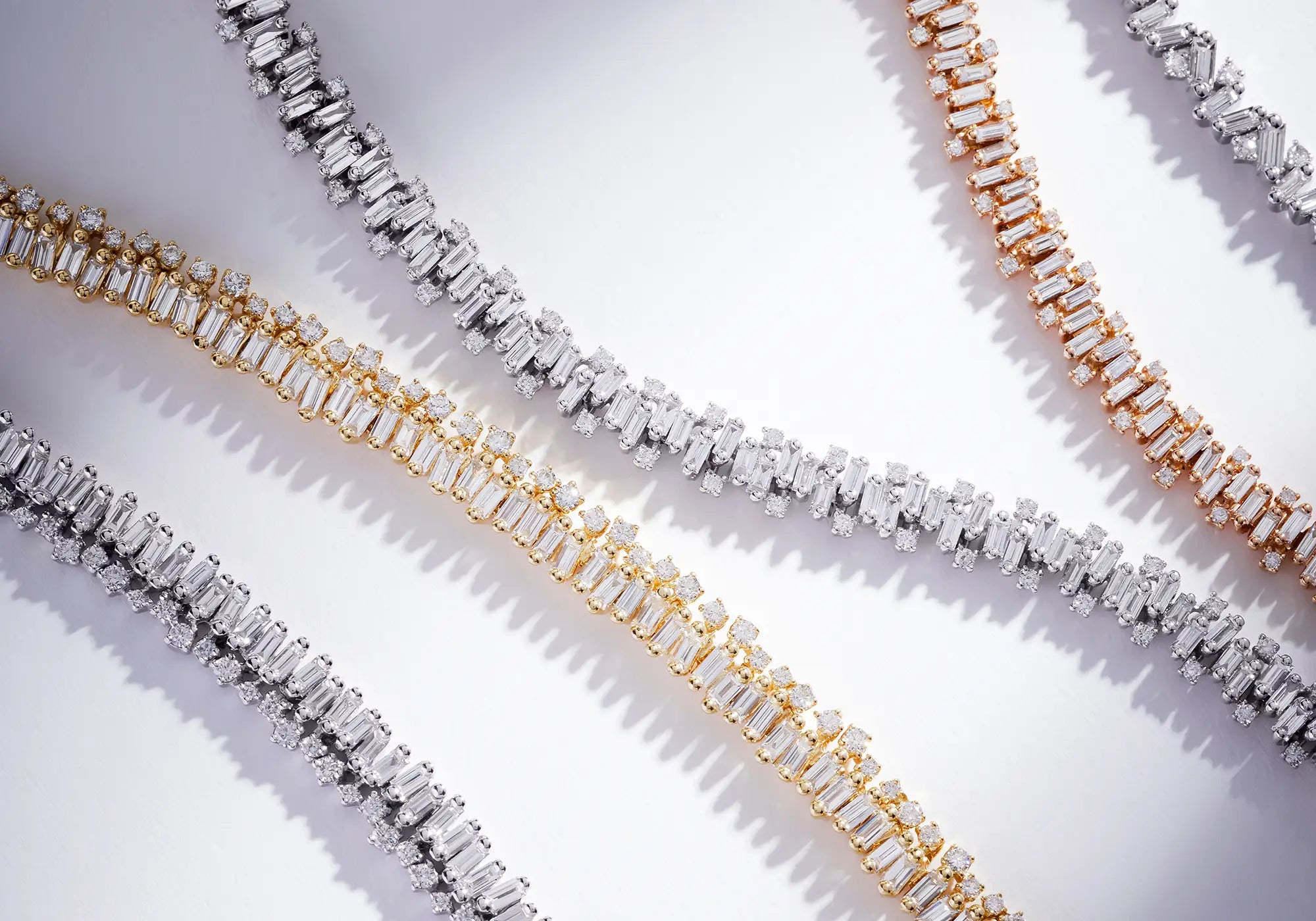 18k baguette diamond tennis bracelets