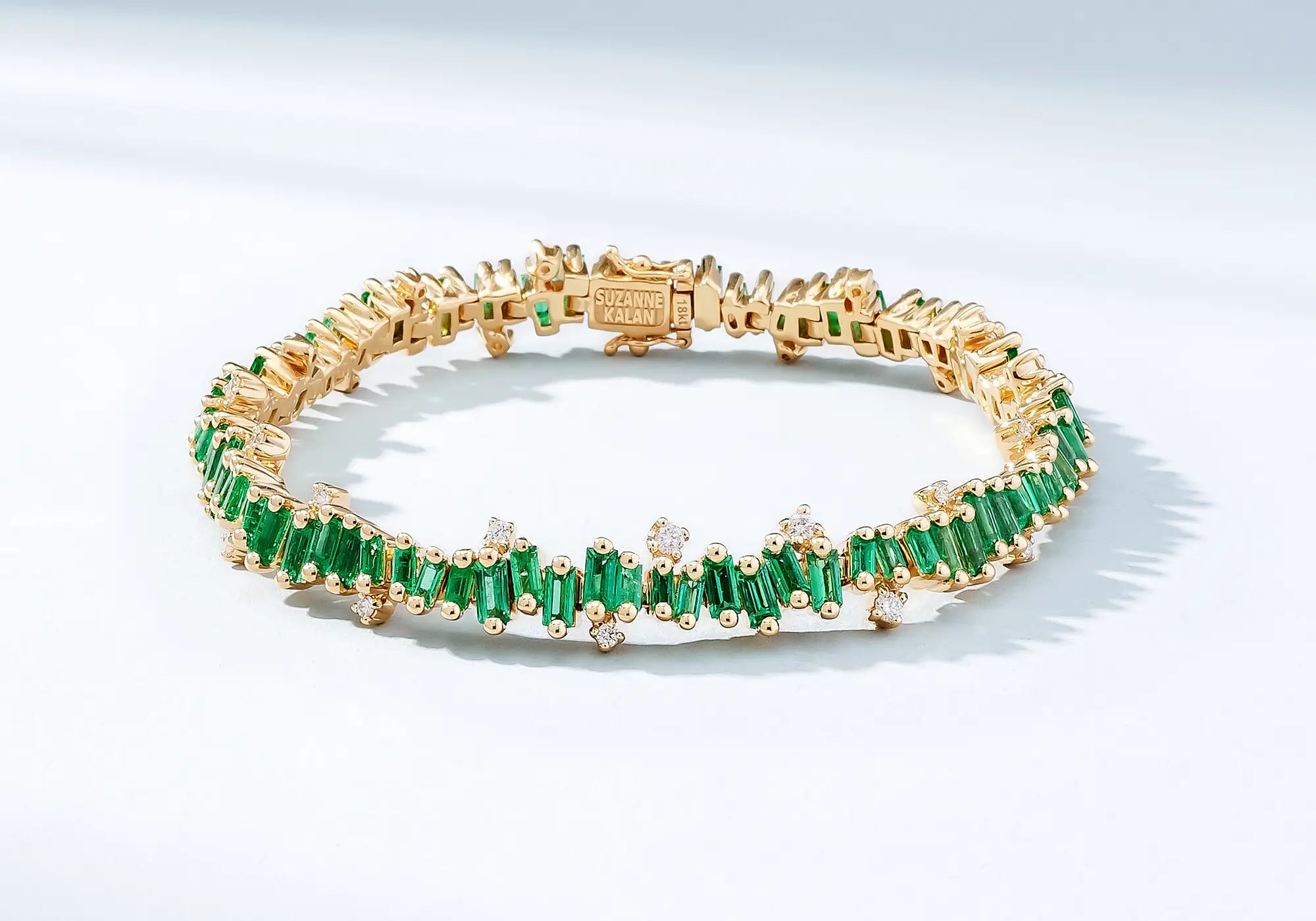 18k emerald tennis bracelet