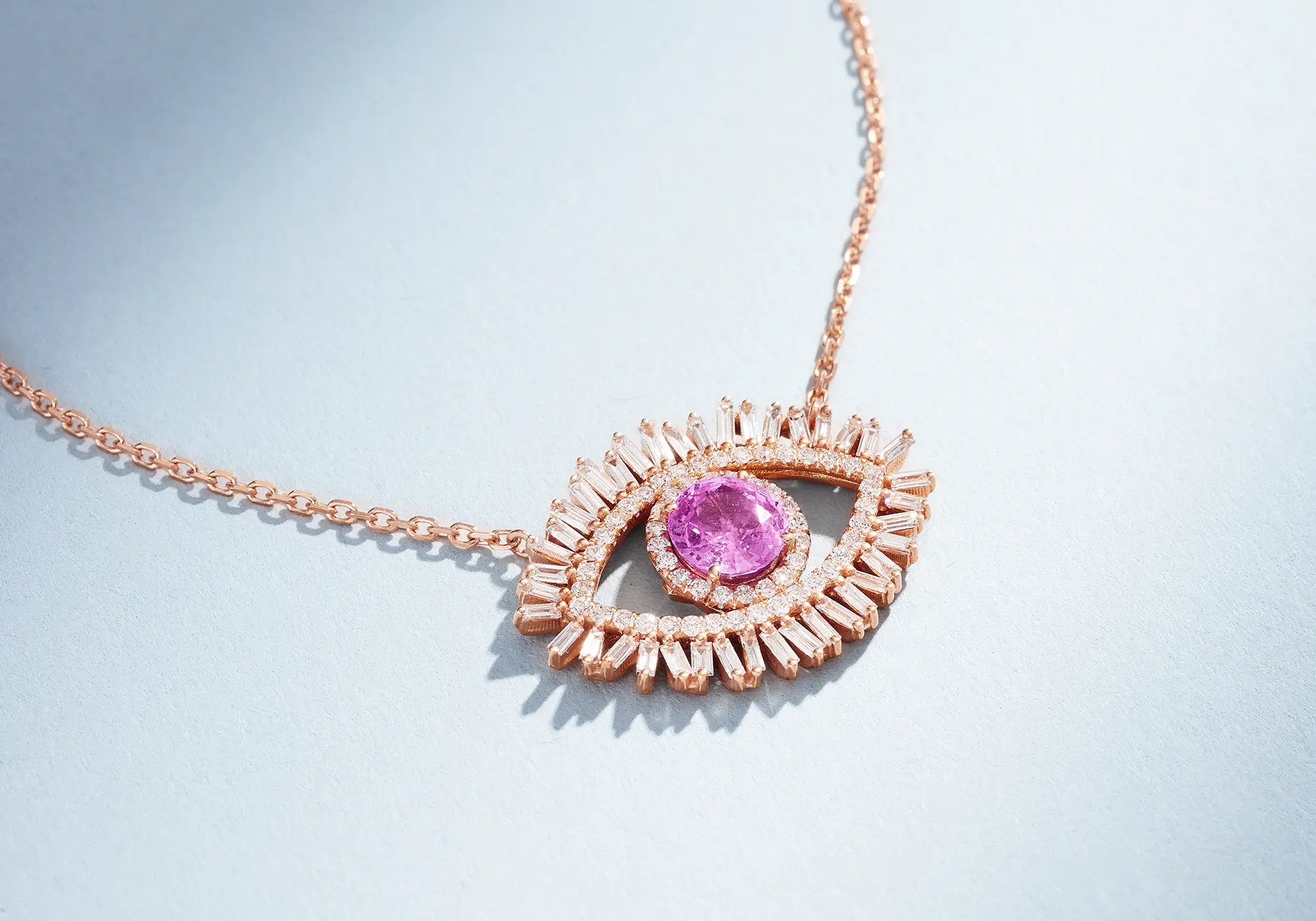 18k evil eye pendant