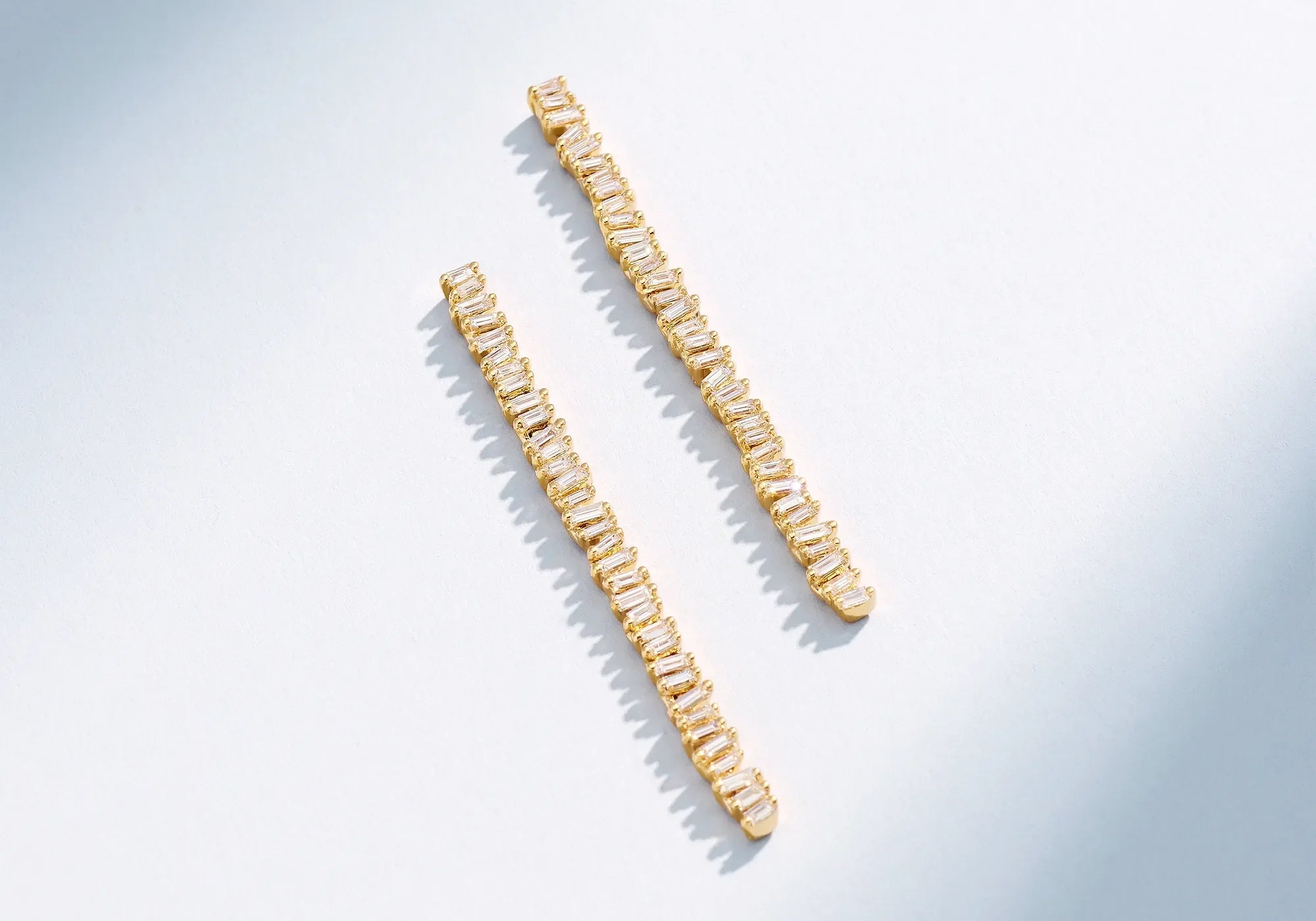 baguette diamond earring 