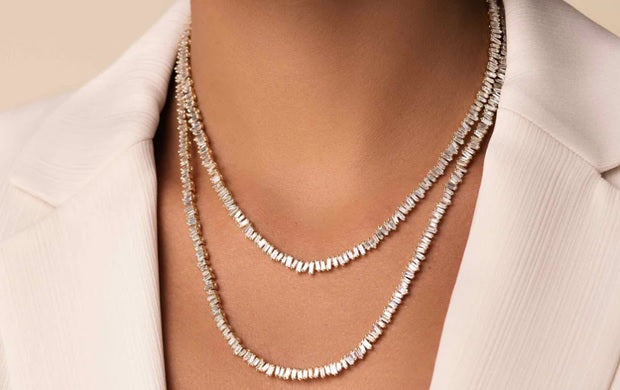 The Unconventional Beauty of the Baguette Diamond Necklace