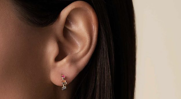 Sapphire hoop earrings